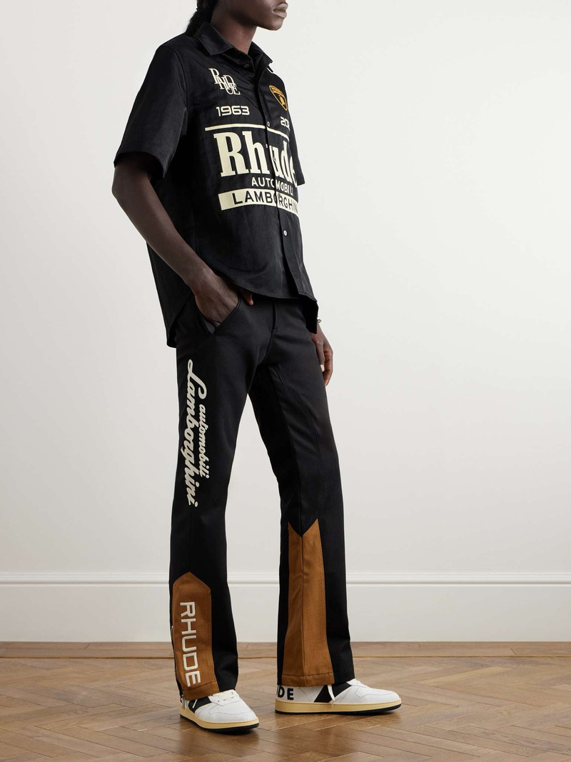 Rhude + Lamborghini Logo-Embroidered Nylon-Twill Shirt outlook