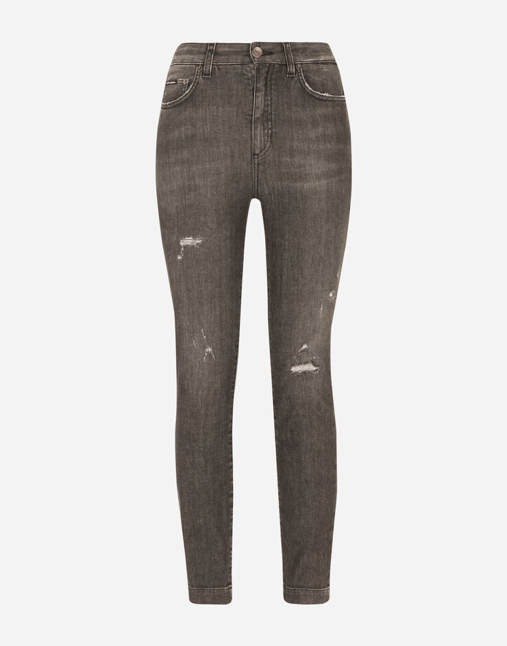 Deep blue denim Audrey jeans with ripped details - 3