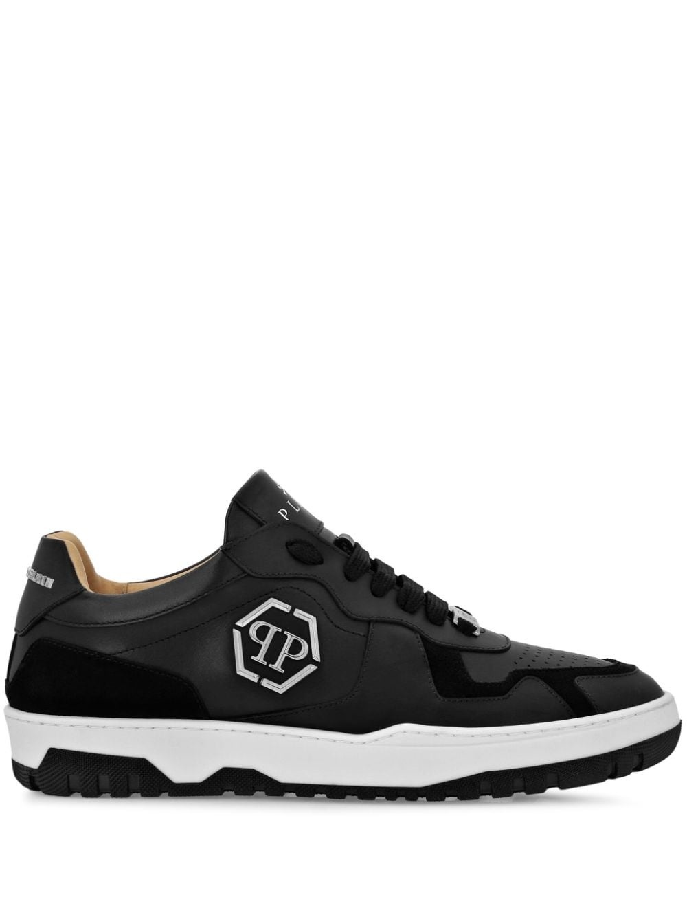 Hexagon low-top leather sneakers - 1