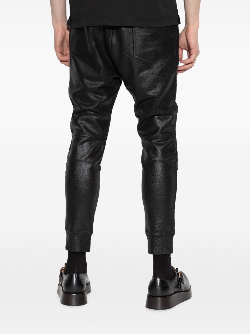 tapered Waxed trousers - 4