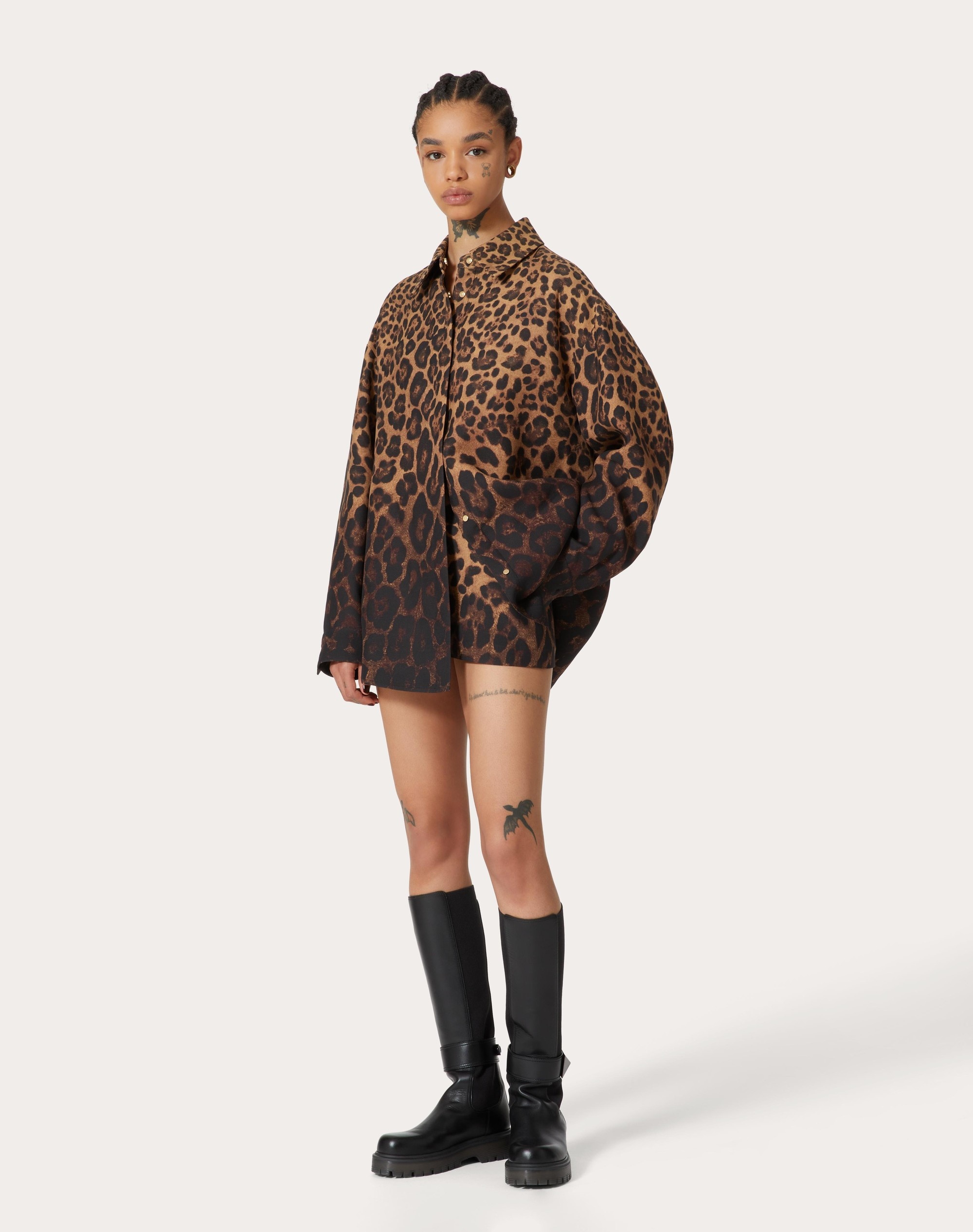CREPE COUTURE ANIMALIER DEGRADÉ SHORTS - 2