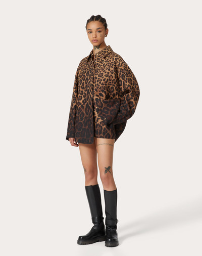 Valentino CREPE COUTURE ANIMALIER DEGRADÉ SHORTS outlook
