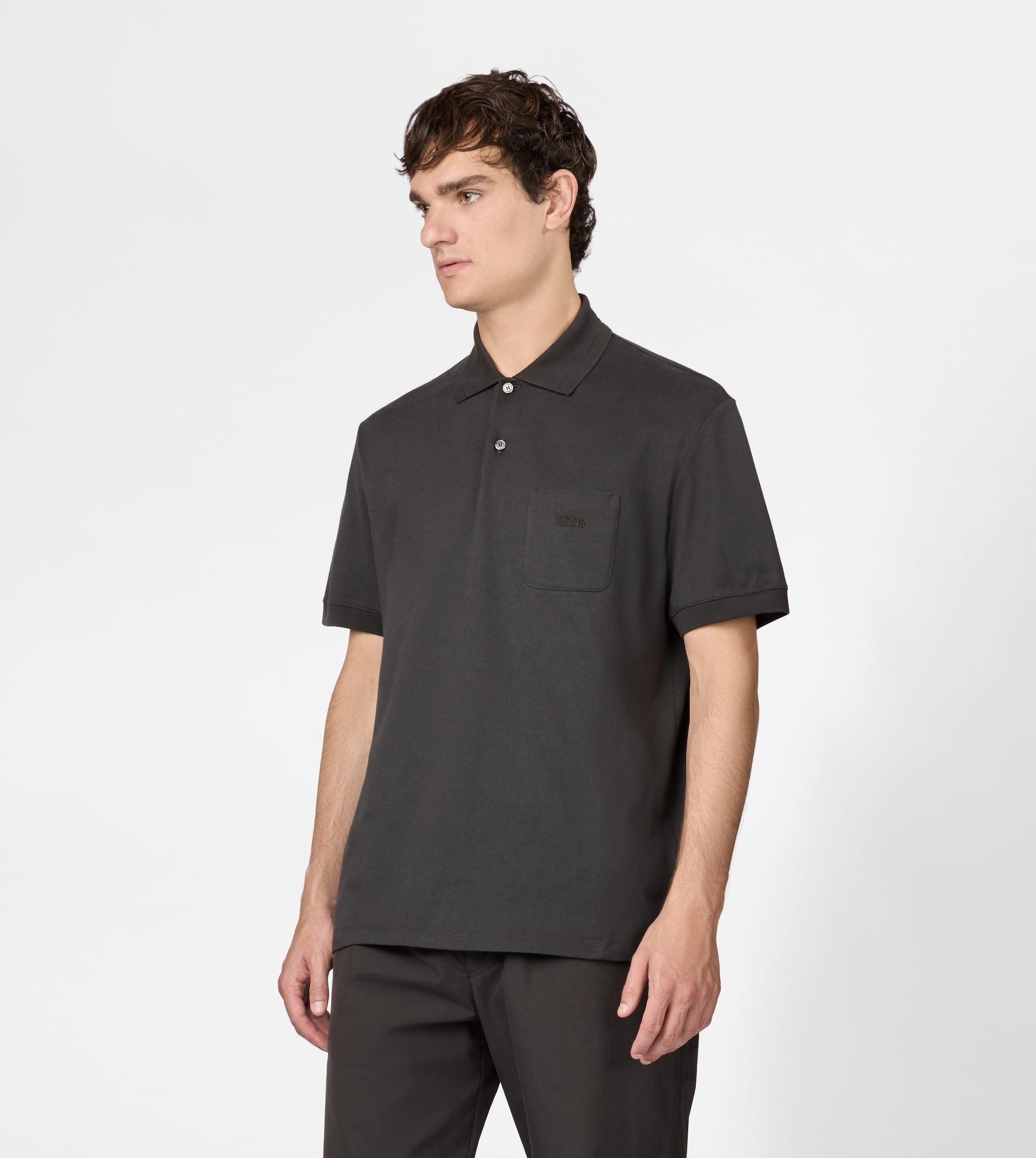 POLO SHIRT IN JERSEY - GREY - 3