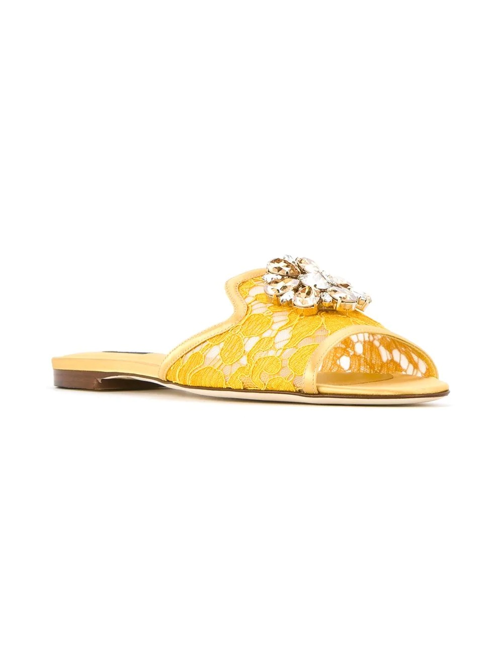 Bianca crystal-embellished lace sandals - 2