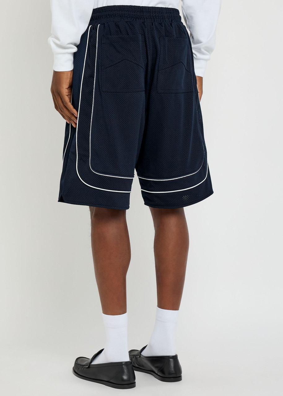 Rhude Collegiate Logo Perforated Mesh Shorts - 3