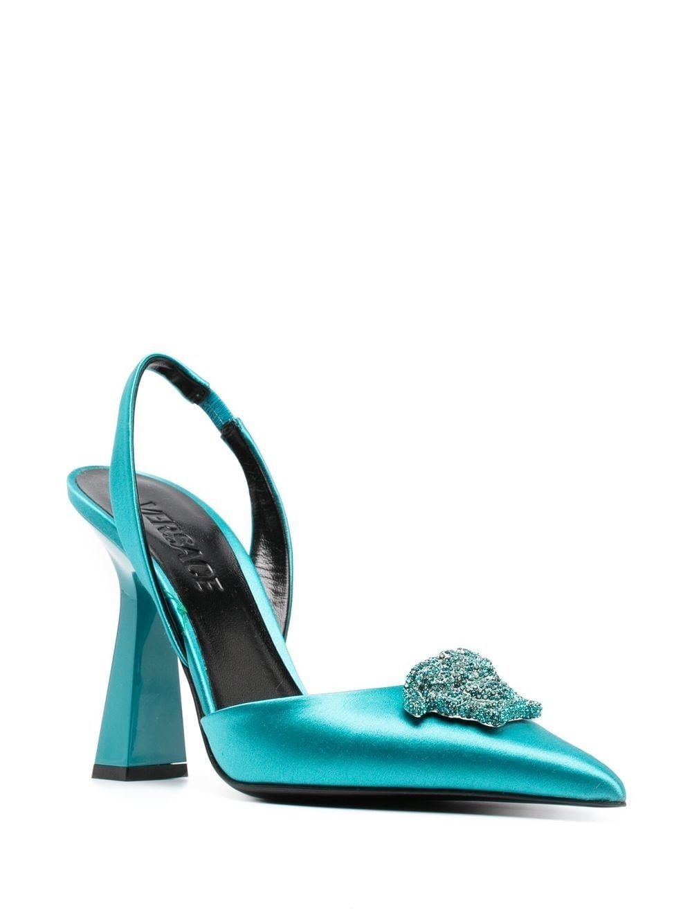 La Medusa 105mm slingback satin pumps - 2