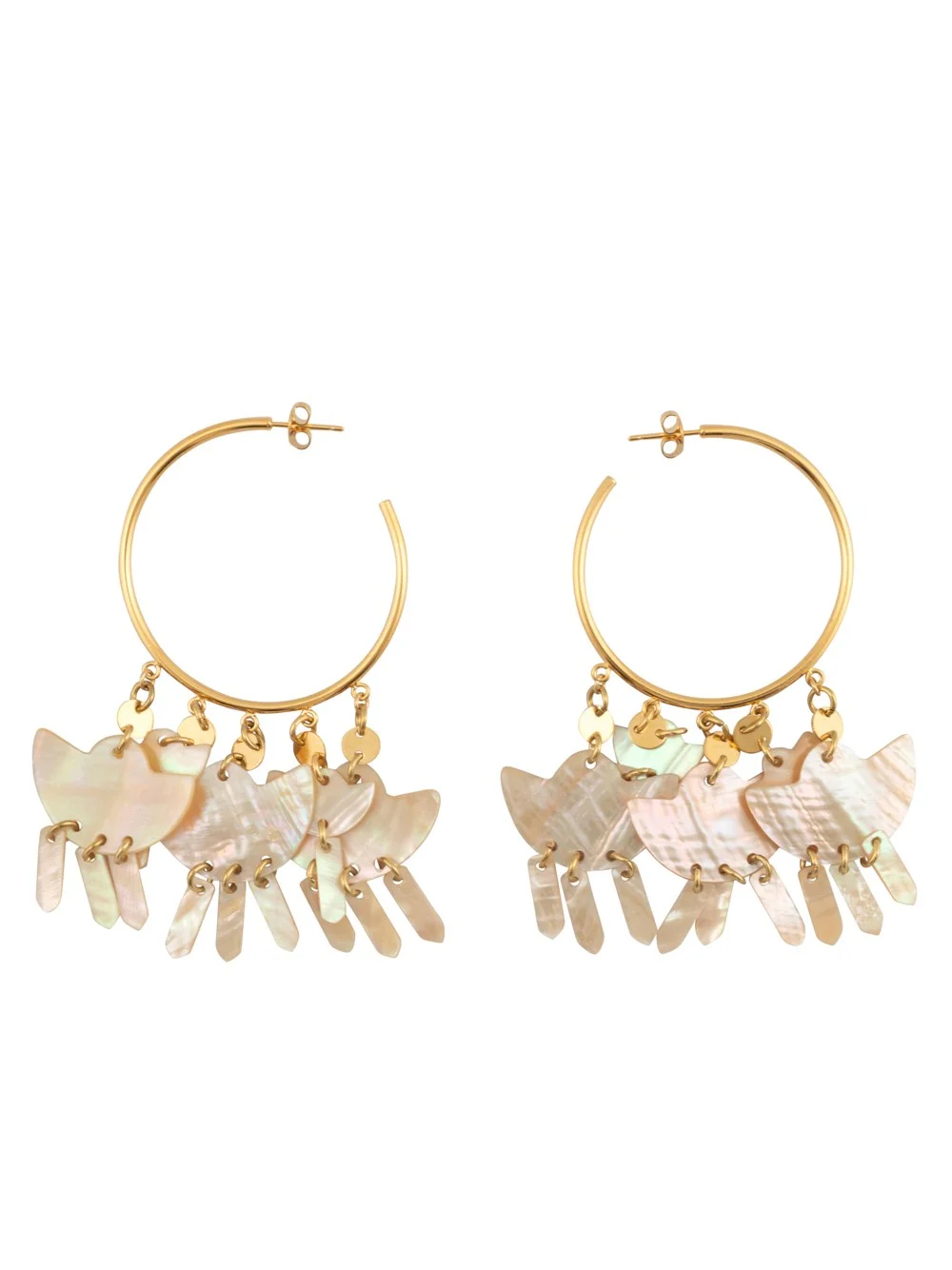 LARGE HOOPS WITH SHELLS - 1