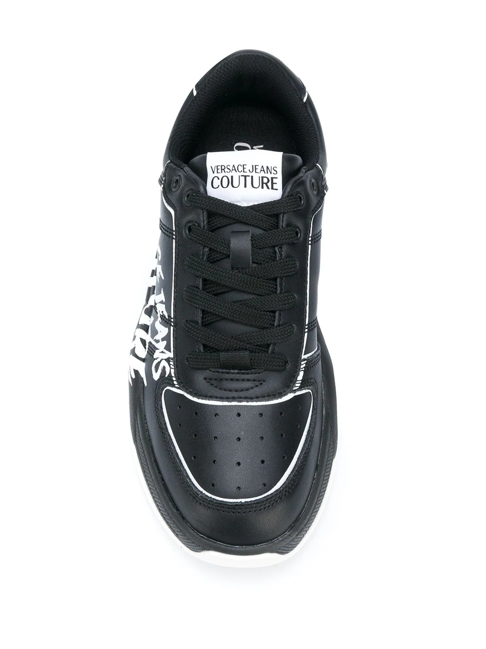 logo lace-up trainers - 4