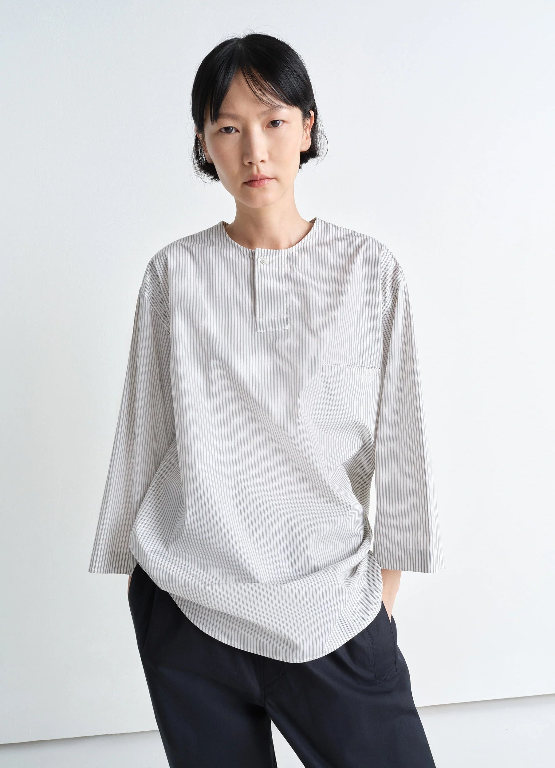 SHORT SLEEVE HENLEY TOP - 3