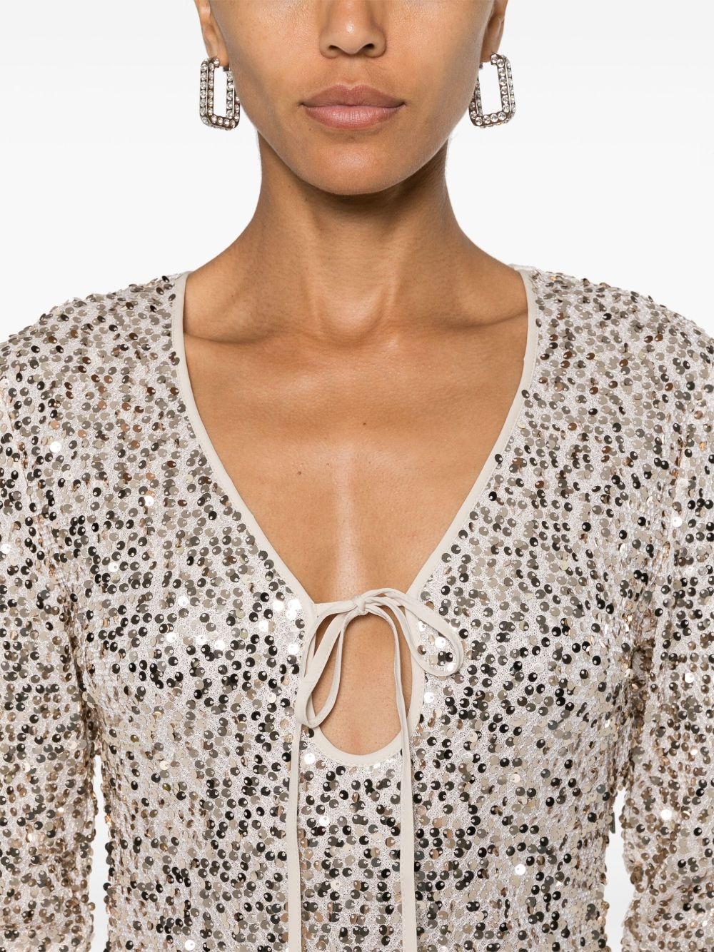 sequin-embellished dress - 5