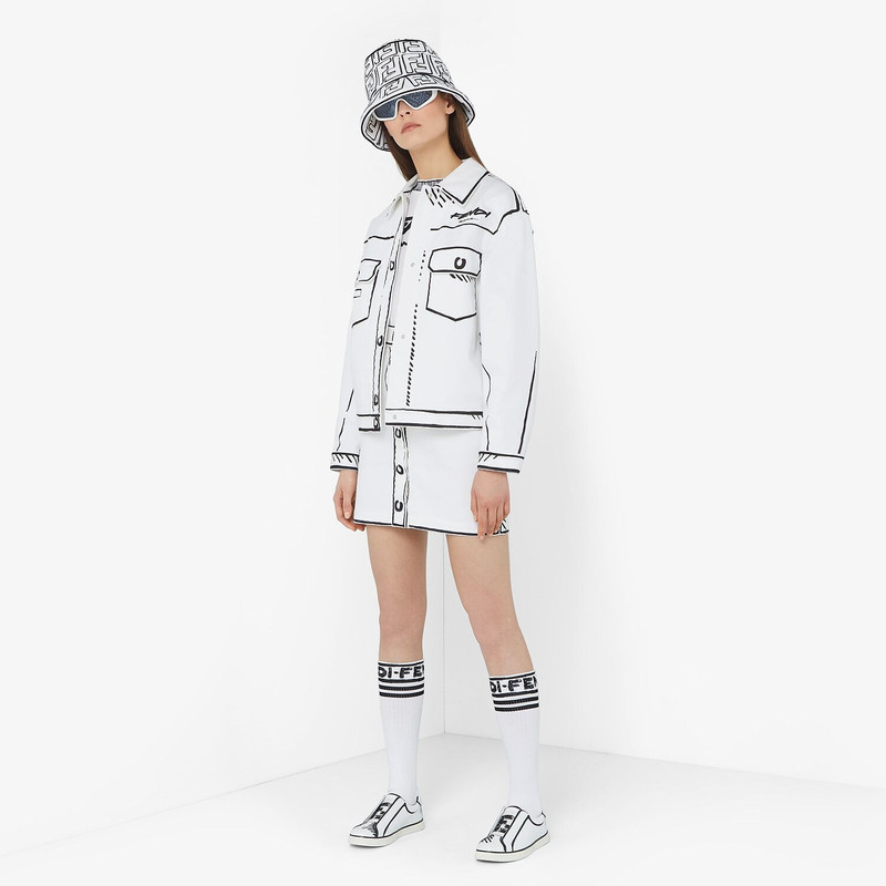 FENDI White terry socks outlook