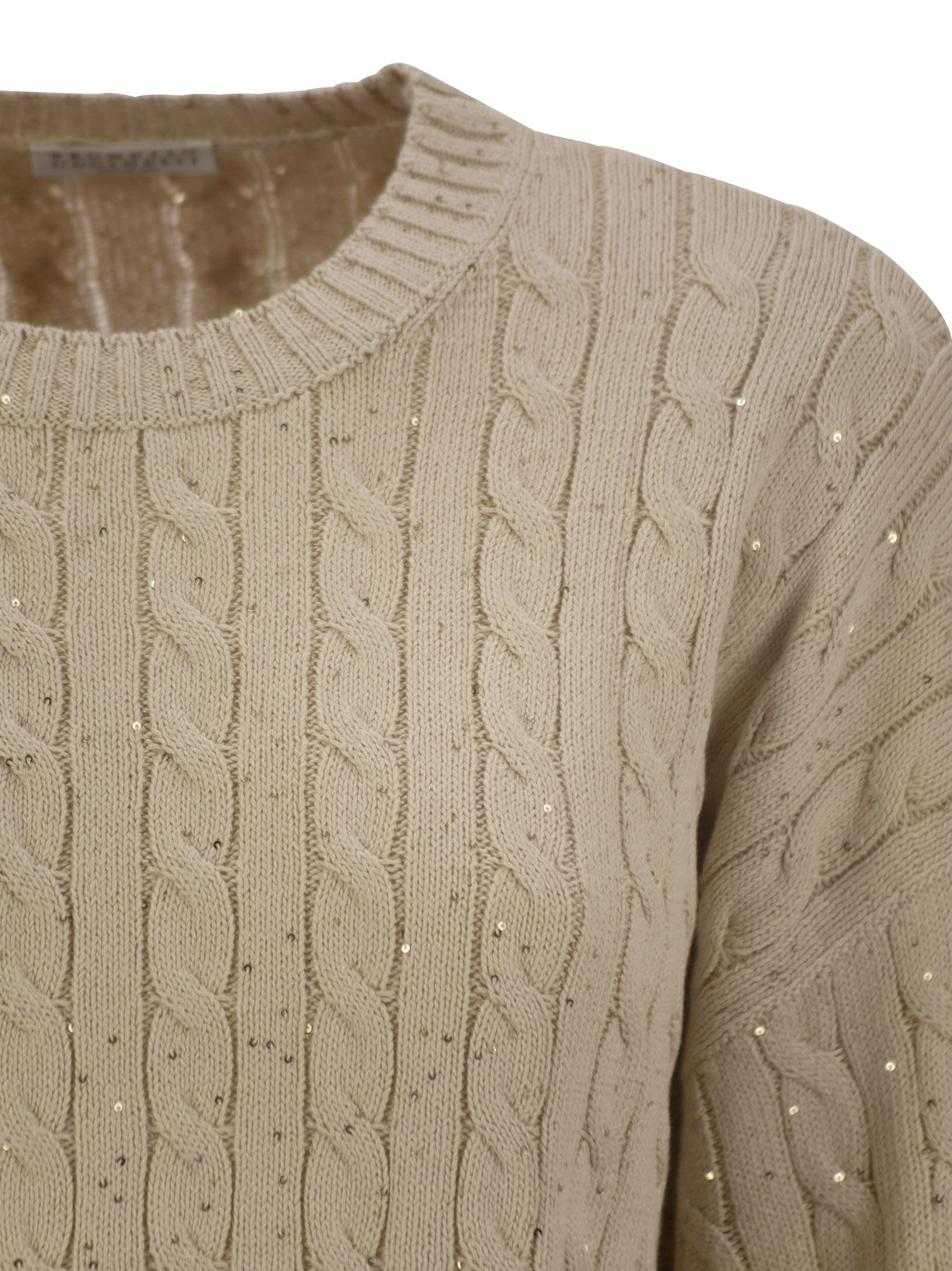 Brunello Cucinelli Women Dazzling Cables Cotton Jersey - 4