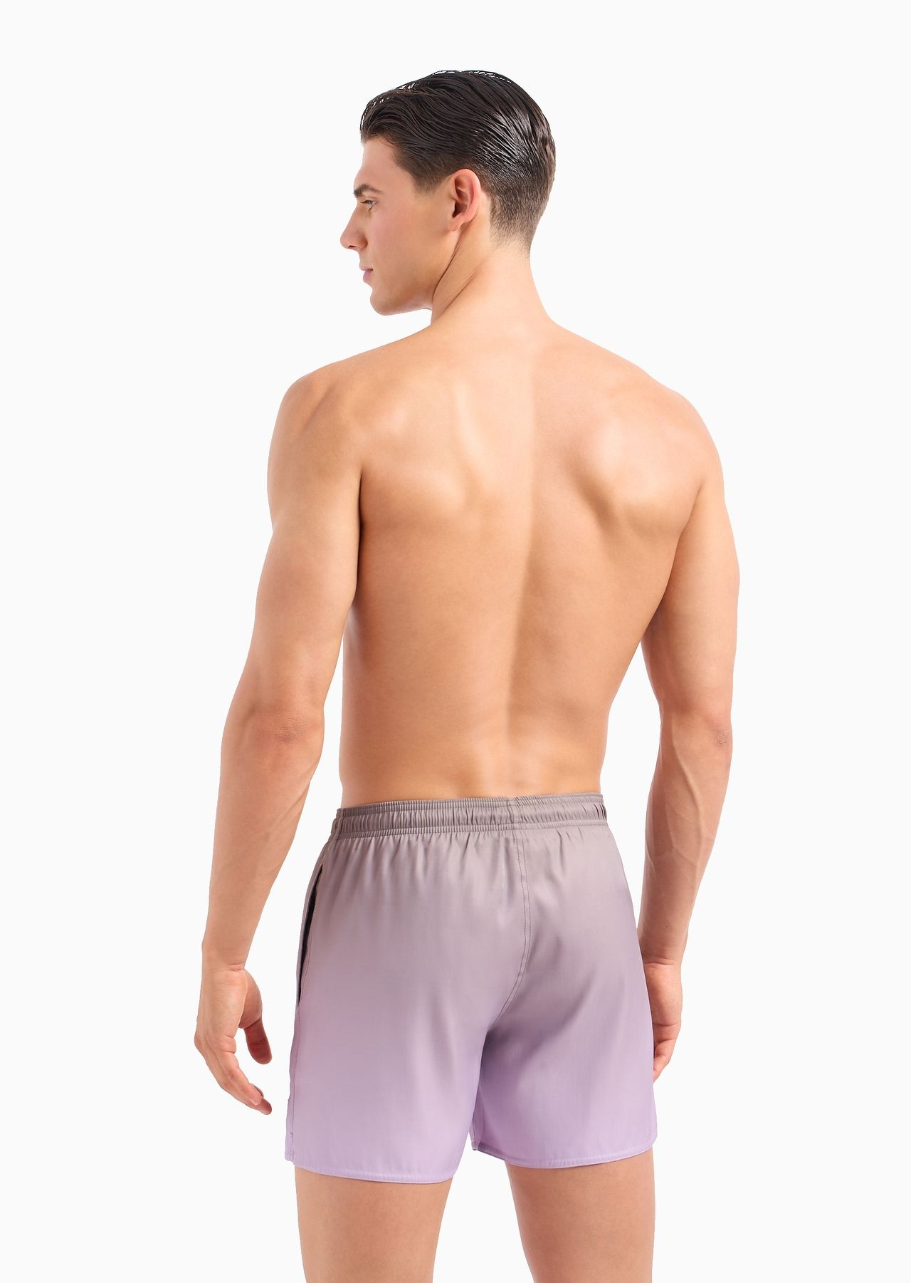 Printed iridescent fabric swim shorts - 3