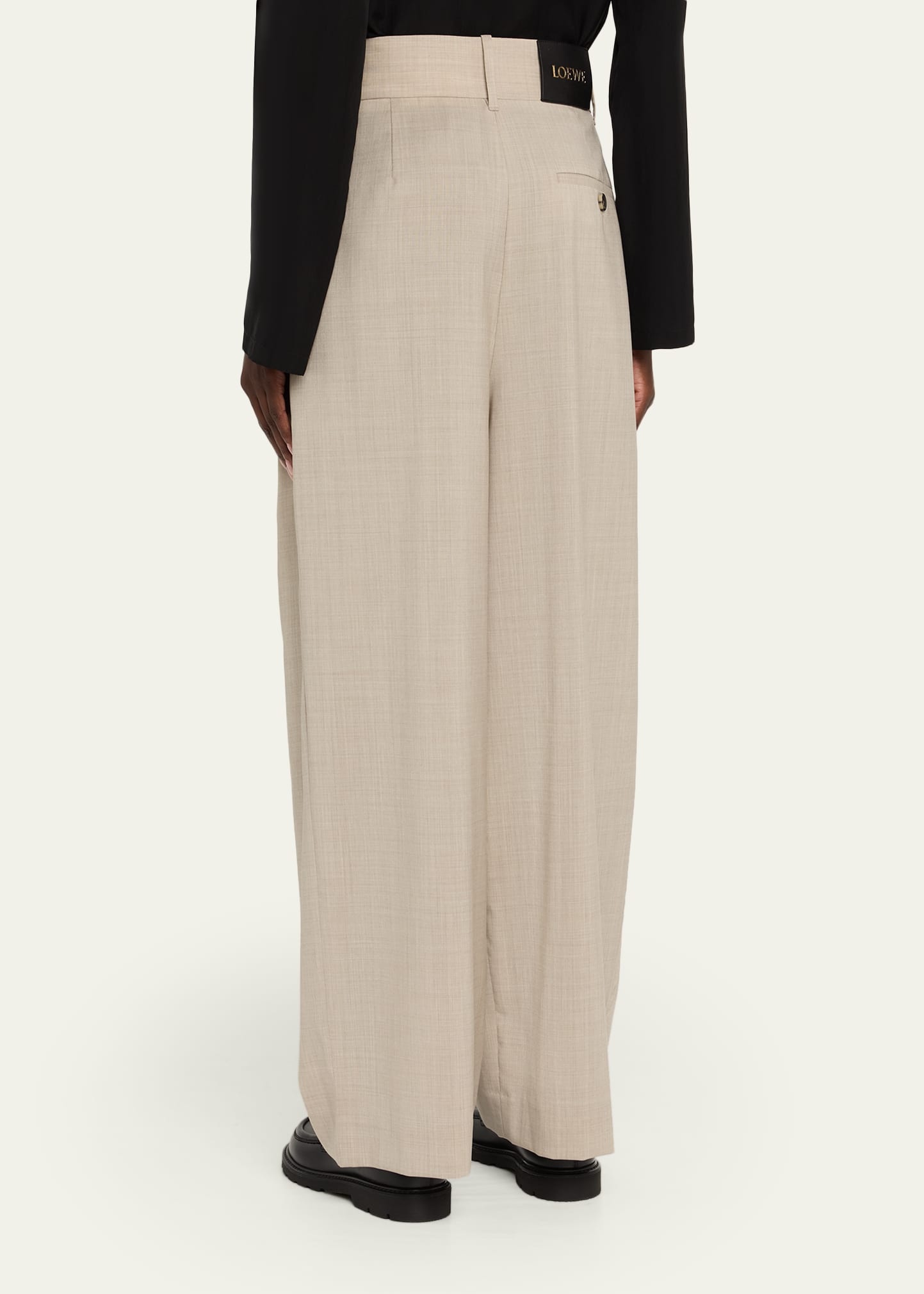 Wrap Pleated Wide-Leg Trousers - 3