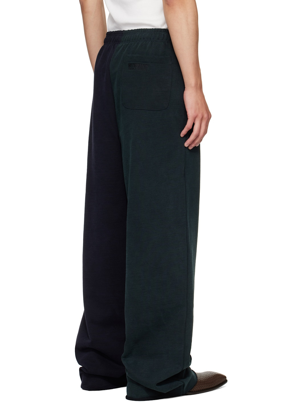 Green & Navy Cradle of Filth Cut-Up Baggy Sweatpants - 3