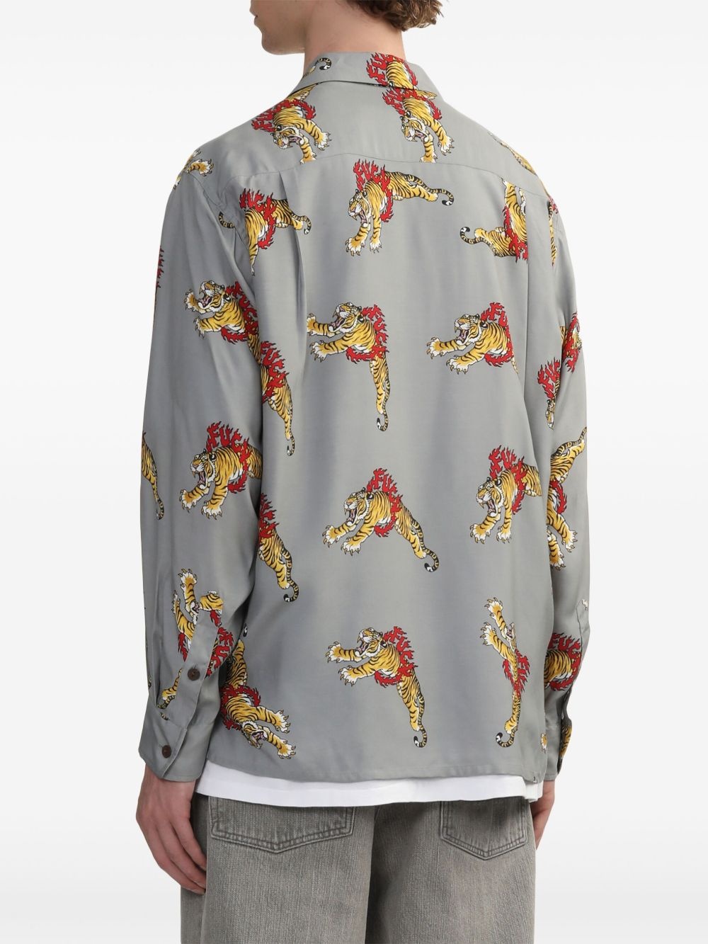 x Tim Lehi tiger-print shirt - 4