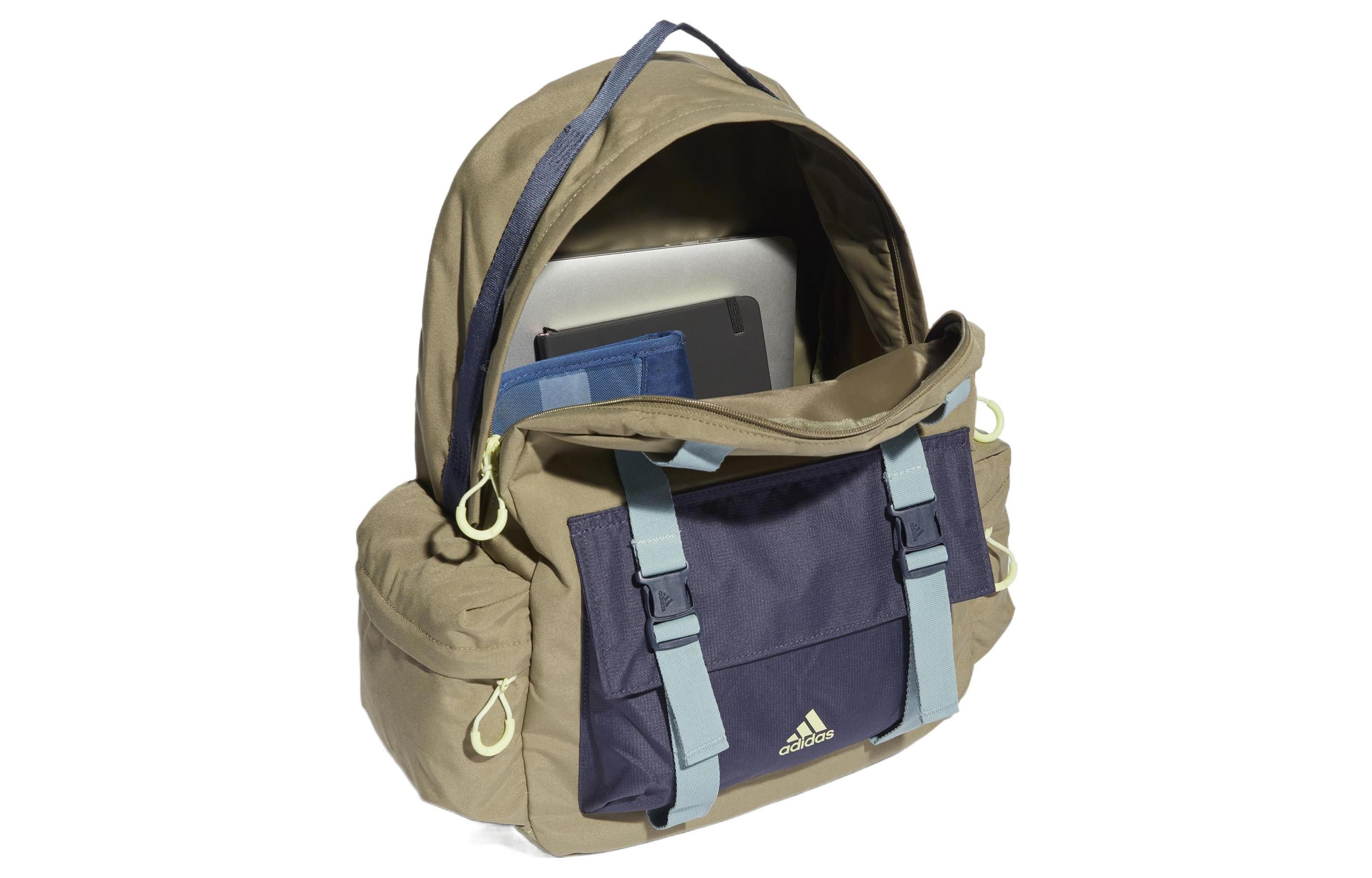 adidas Cxplr BP Athleisure Casual Sports Backpack Unisex Khaki HA5679 - 4