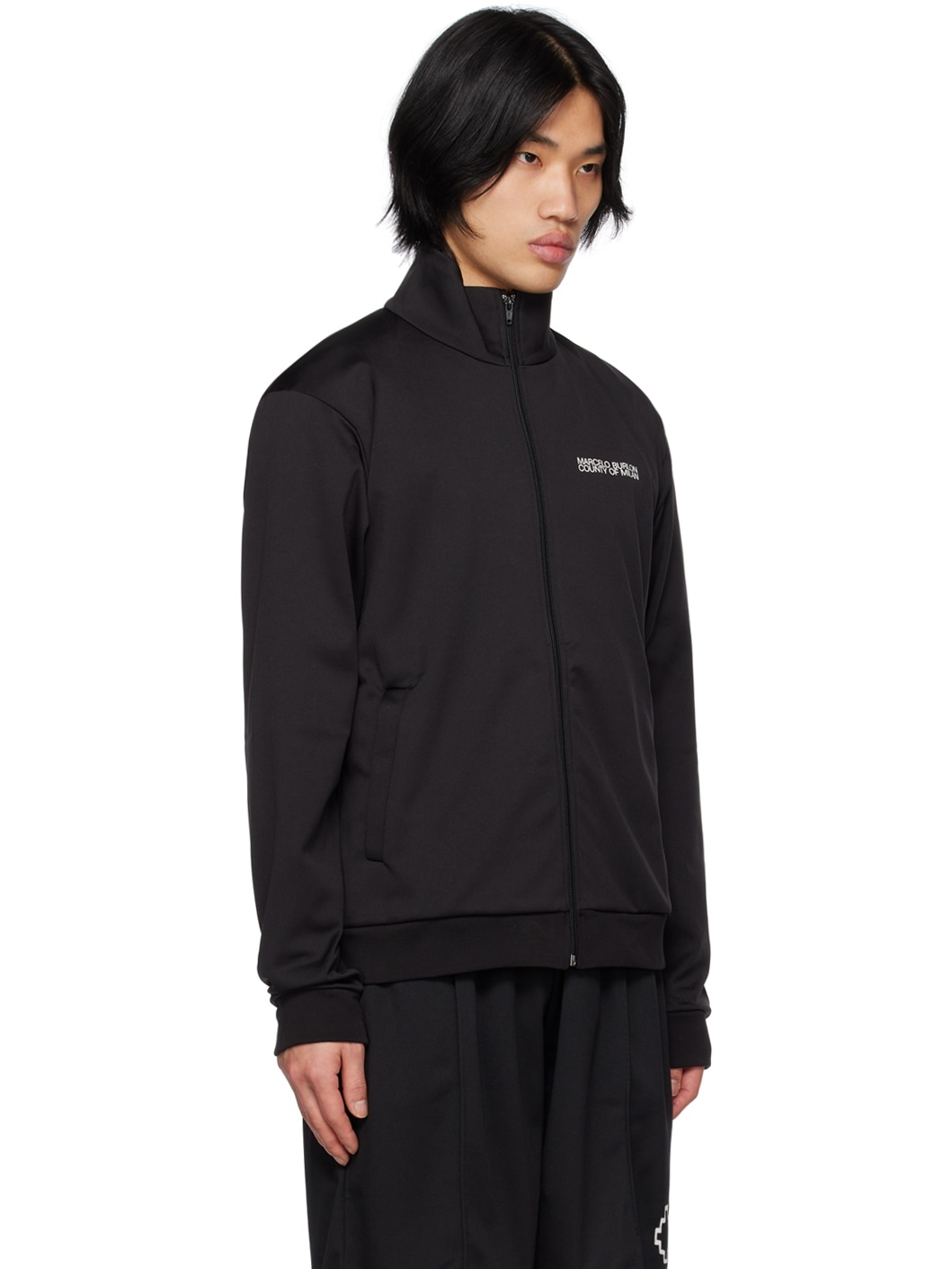 Black Tempera Cross Jacket - 2