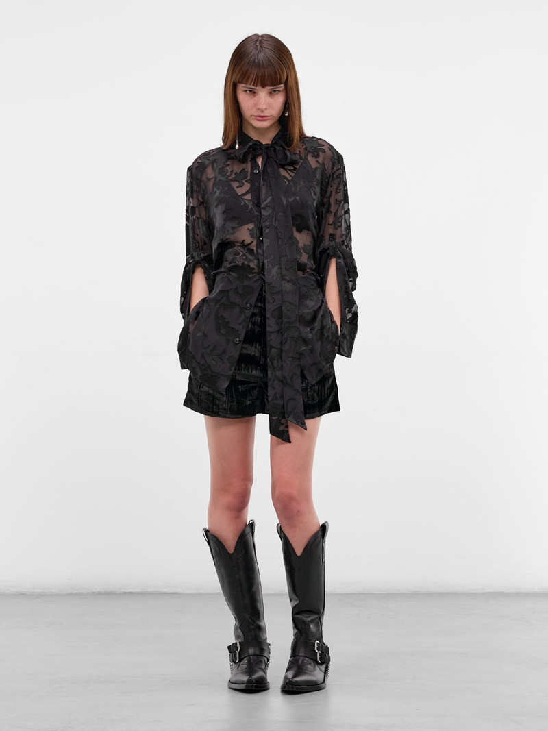 Ann Demeulemeester Dien Foulard Floral Silk Shirt outlook