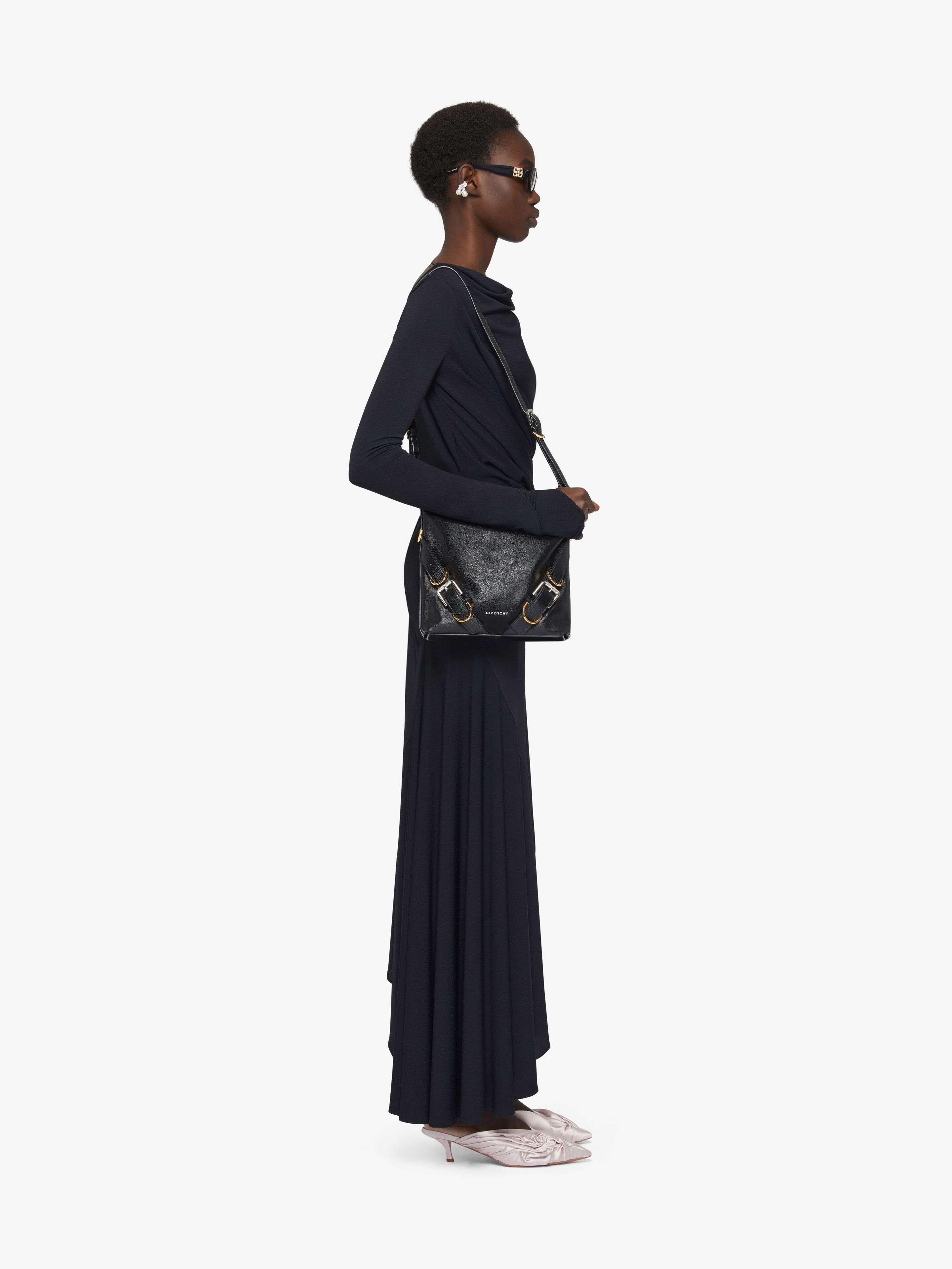ASYMMETRIC DRAPED DRESS IN CREPE JERSEY - 3