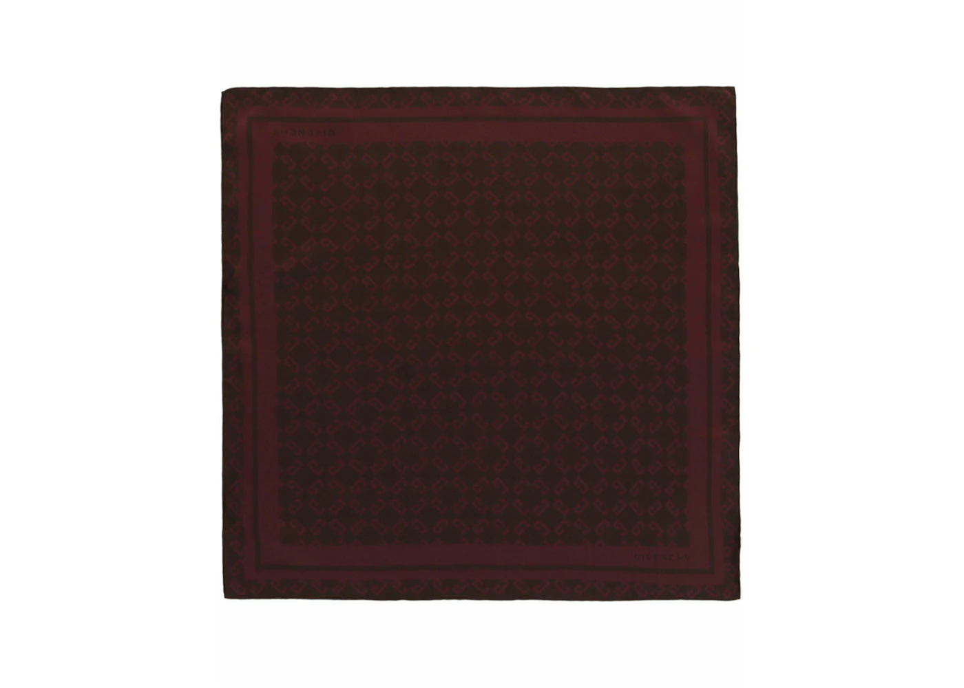 Givenchy Silk Monogram Scarf Burgundy - 3