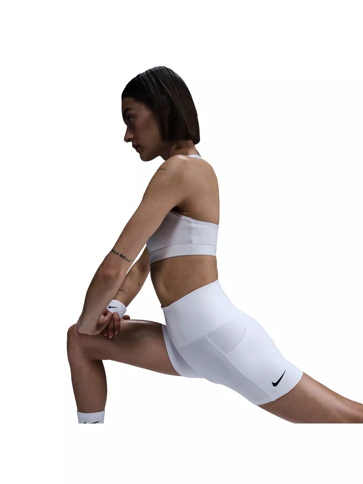 Women's Court Dri-Fit Ball Short-White - 5