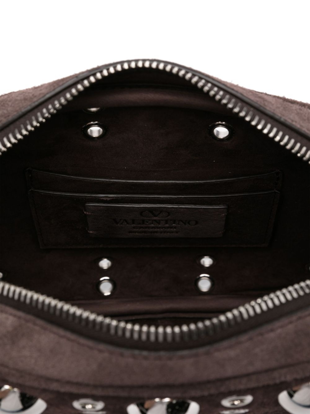 Nellcote eyelet-embellished suede shoulder bag - 5