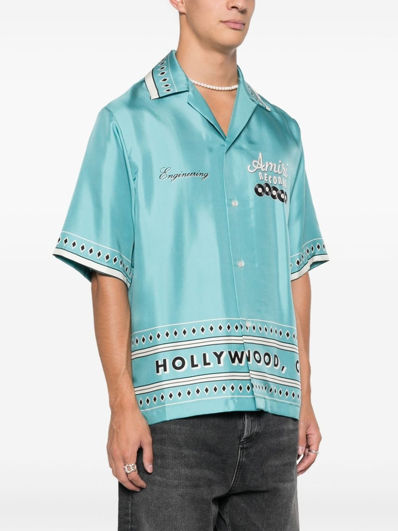 Records graphic-print silk shirt 3