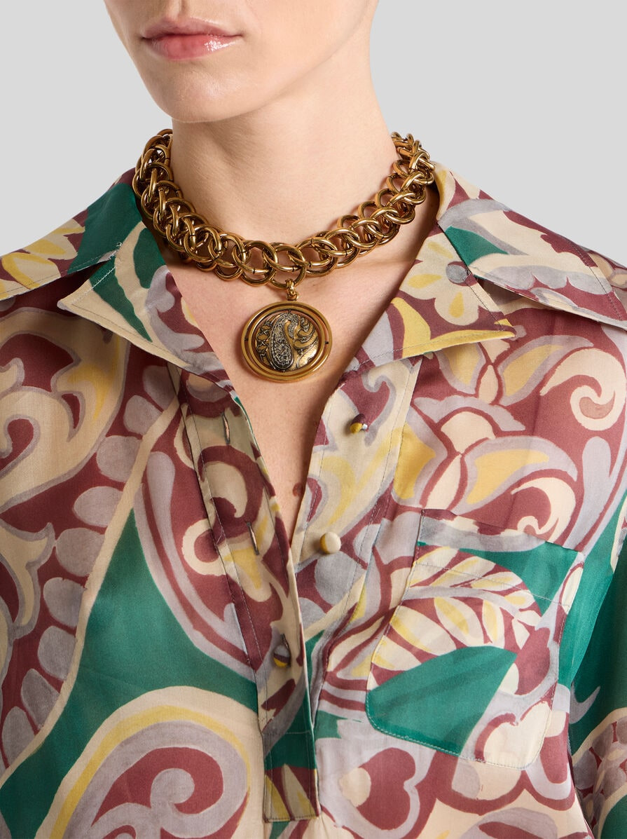 NECKLACE WITH PAISLEY BUTTON - 2