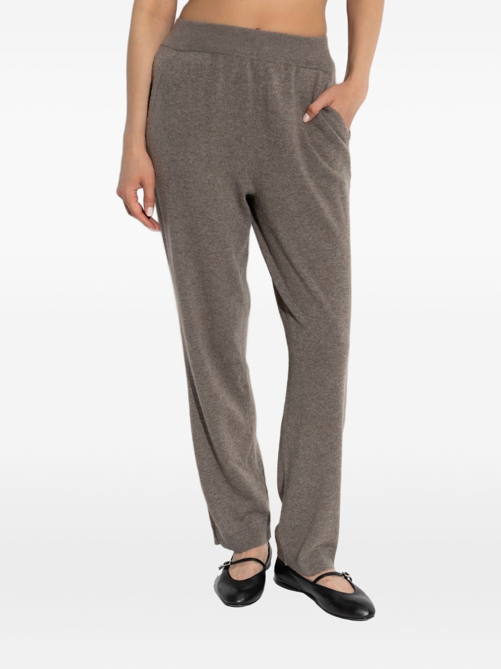 elastic-waistband cashmere trousers - 3