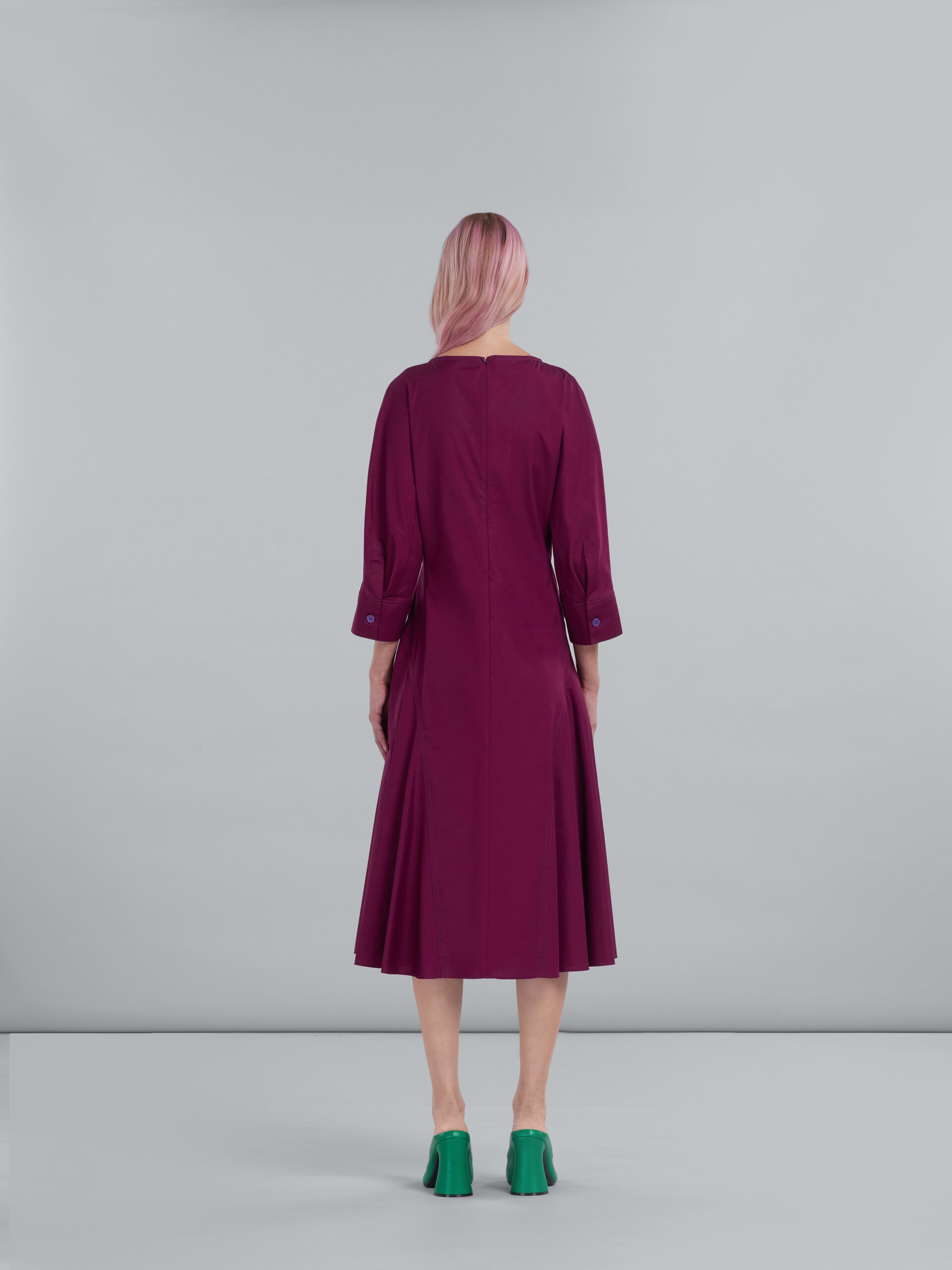 PINK POPLIN DRESS - 3
