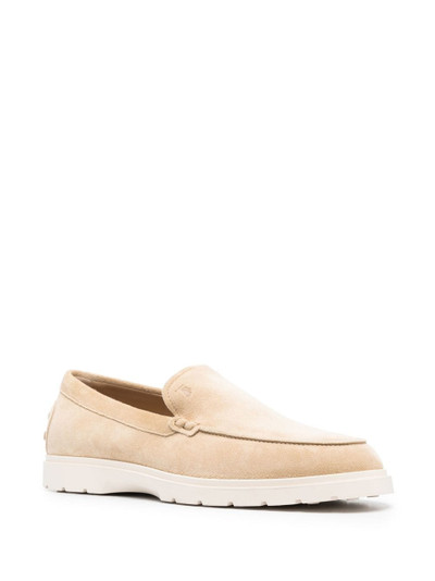 Tod's ridged-sole suede loafers outlook