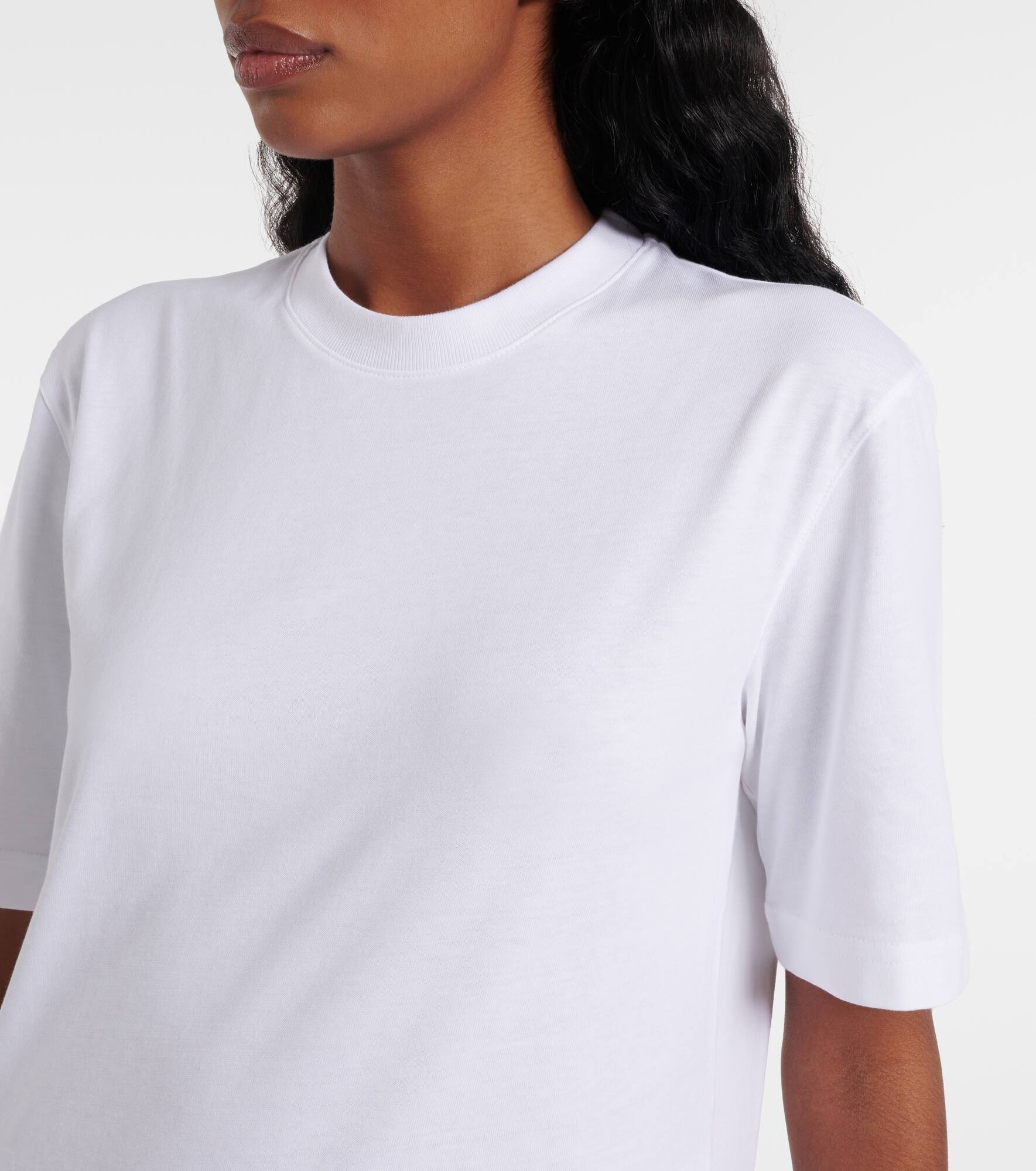 Peplum cotton jersey T-shirt - 4