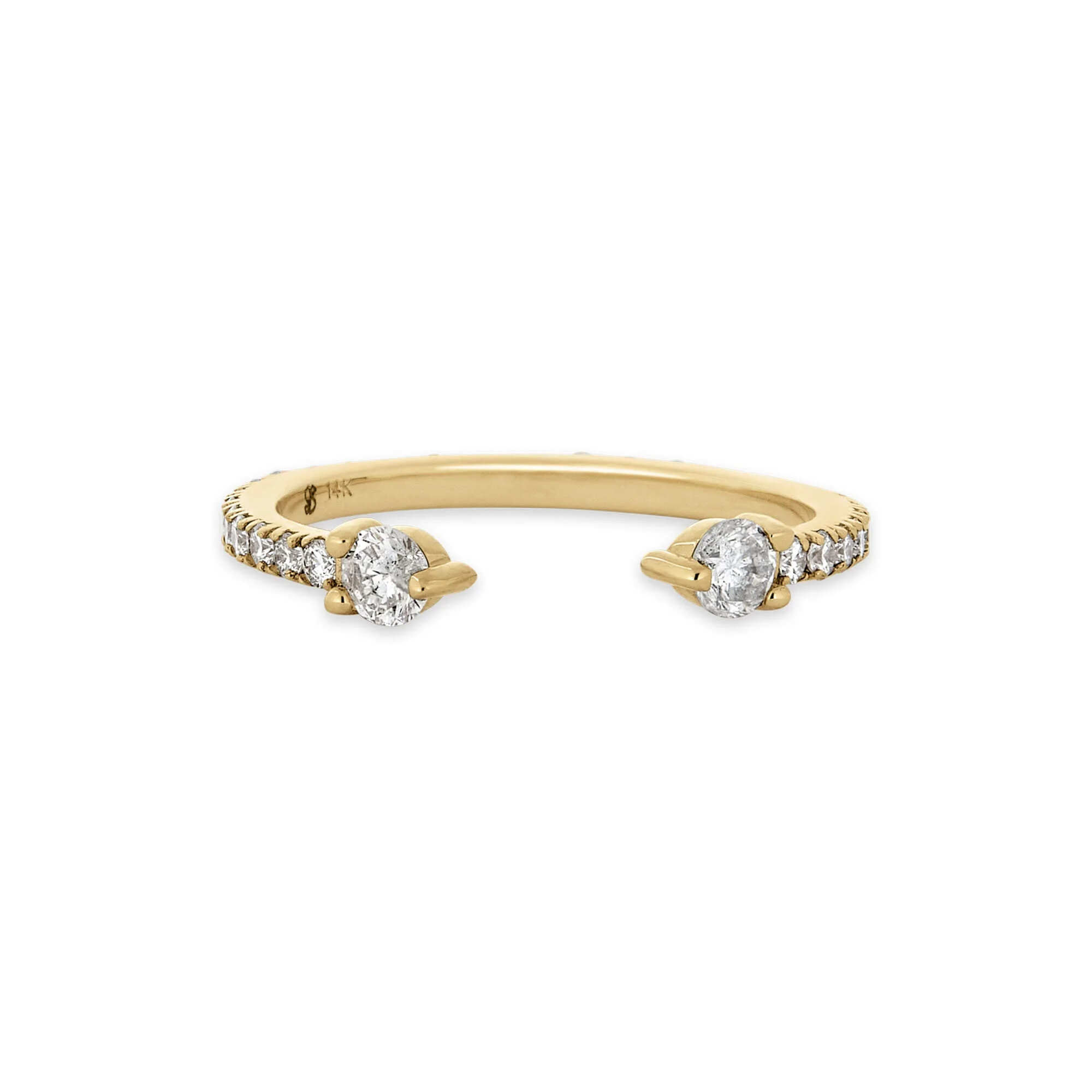 Pavé Diamond Pinch Ring - 1