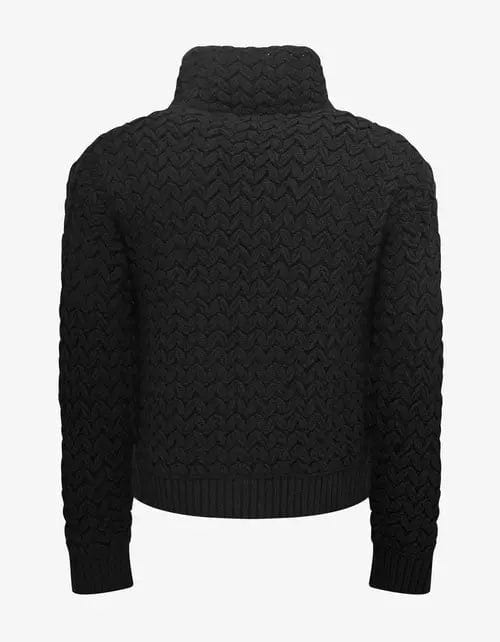 Valentino Black High-Neck Wool Knit Jumper - 1