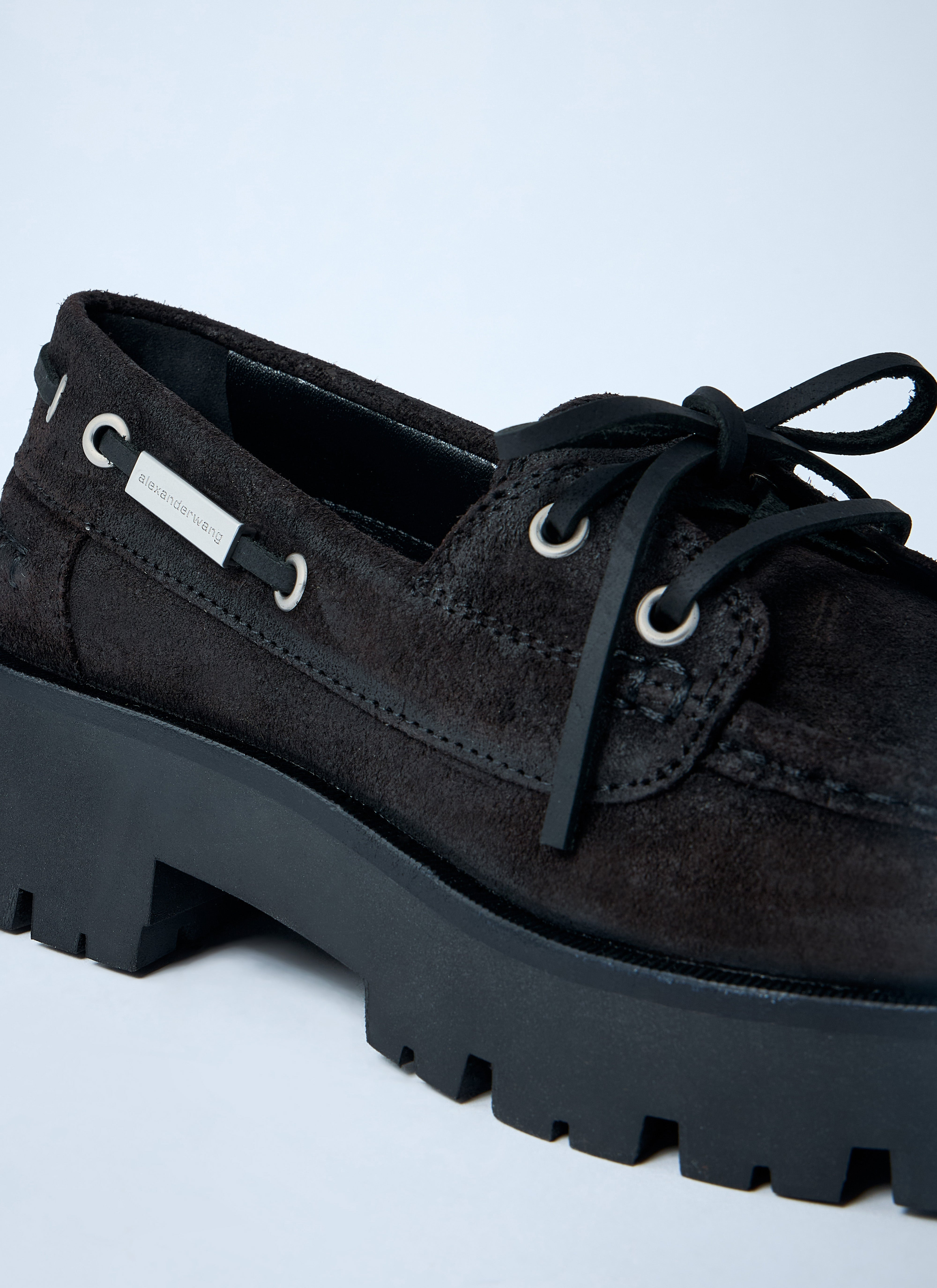 Alexander Wang Women Suede Carson Boat Loafers - 3