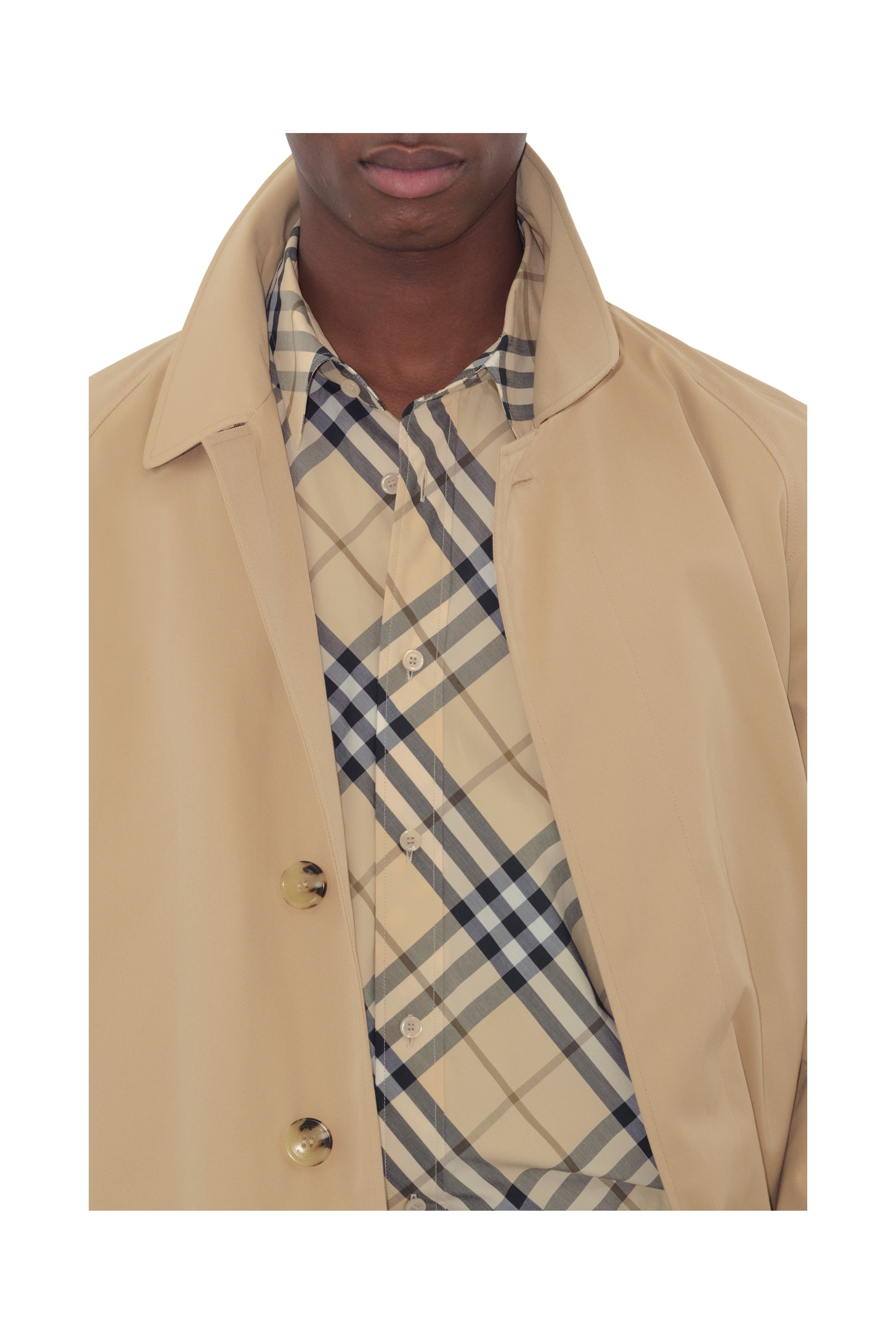 burberry Long Camden Heritage Car Coat in Honey at Nordstrom - 5