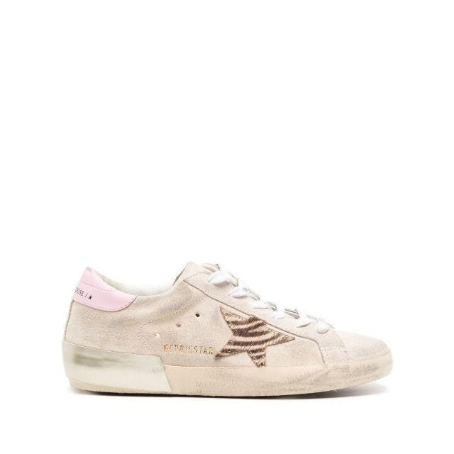 Super-Star distressed suede sneakers - 1