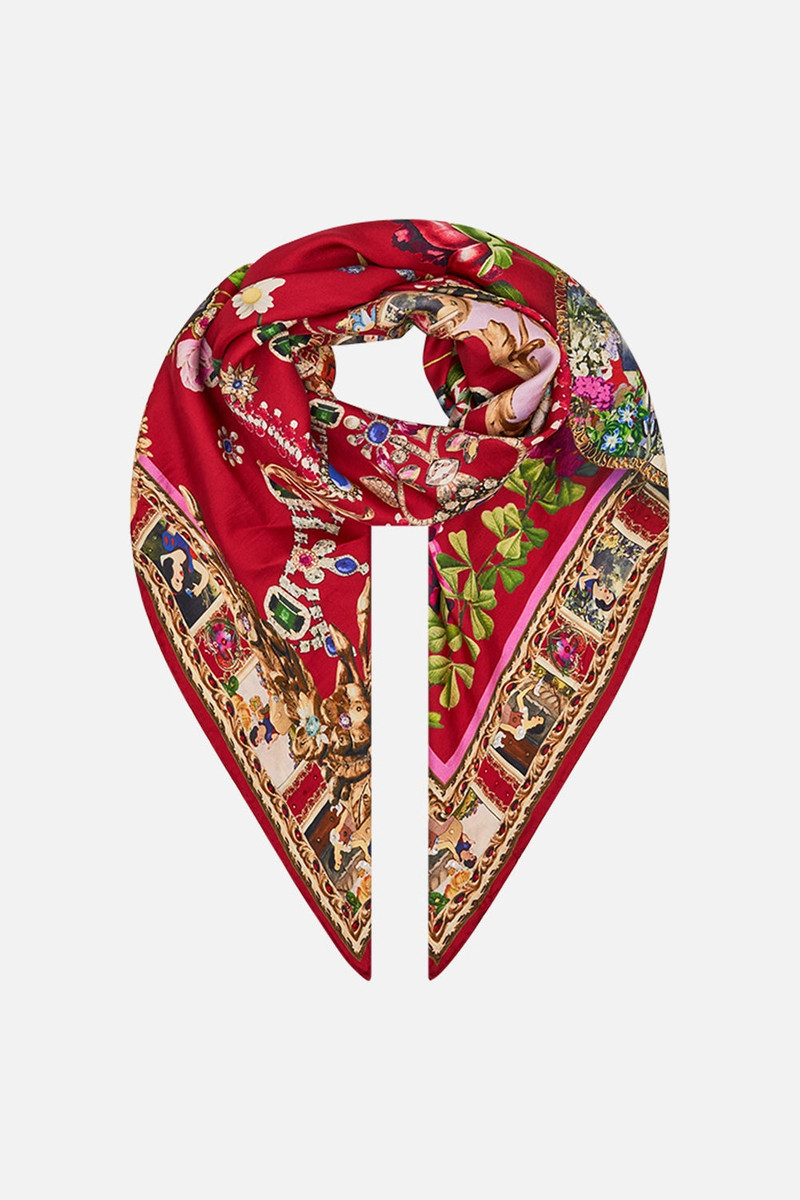 LARGE SQUARE SCARF JUST ONE BITE SNOW WHITE 1