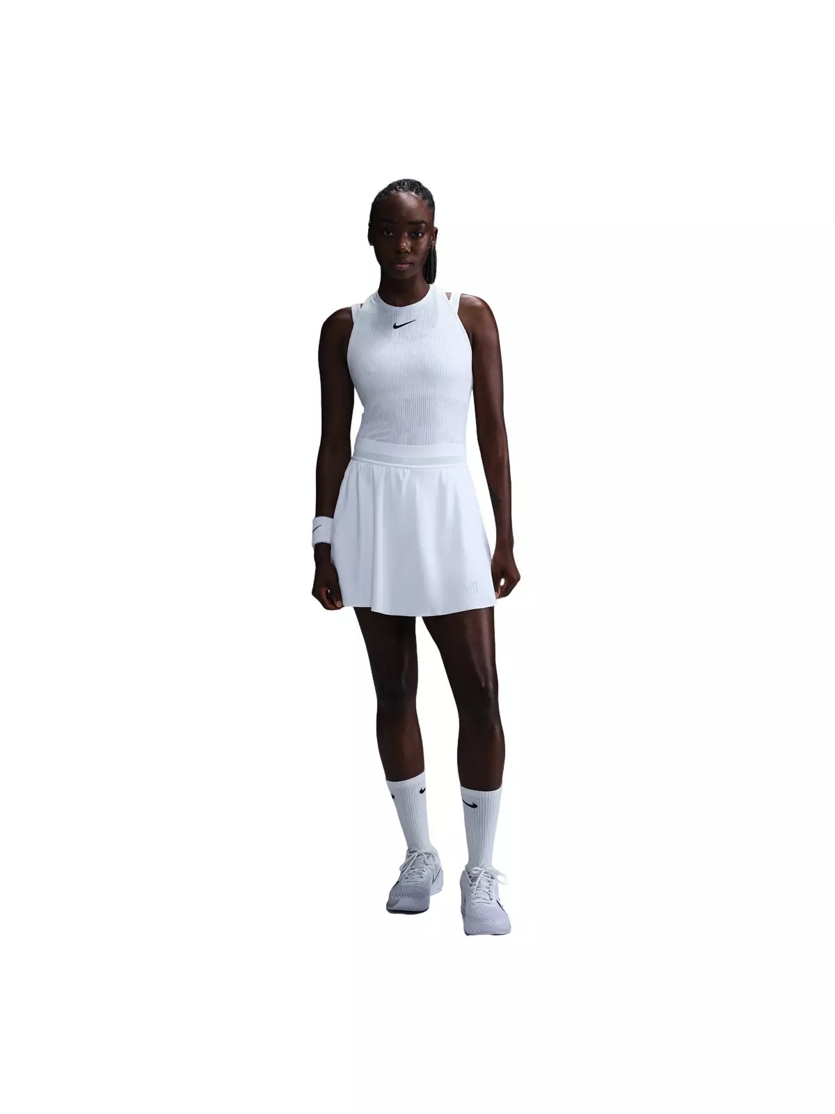 Women's Court Dri-Fit Advantage Ace Skirt-White - 3
