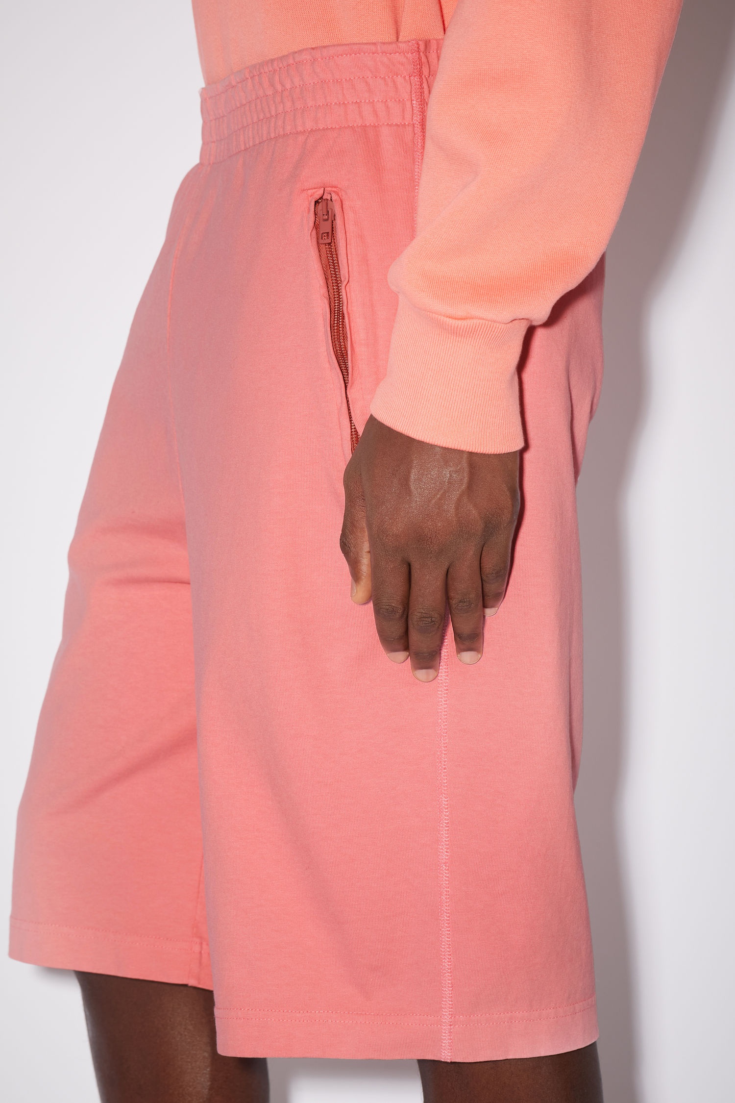 Cotton sweat shorts - Pink - 5