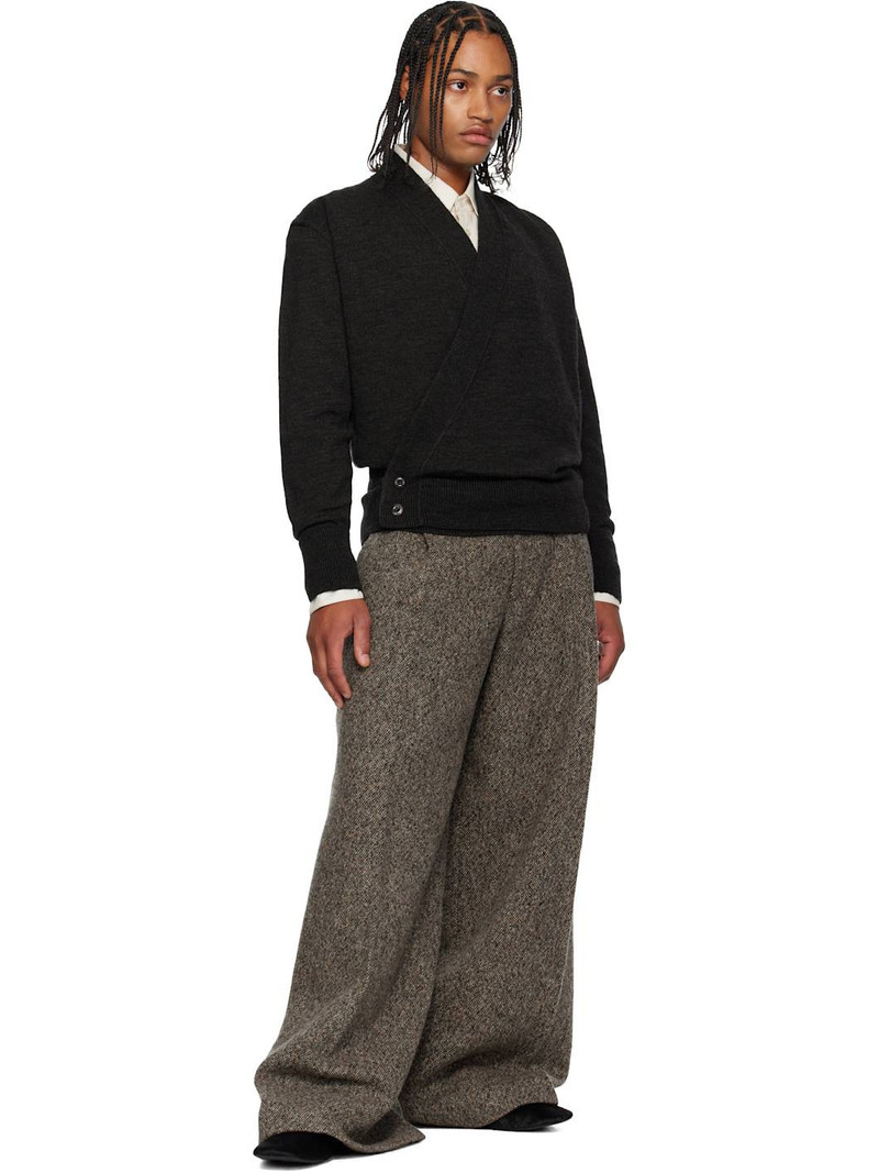 Dries Van Noten Black Hair-On Leather Loafers outlook