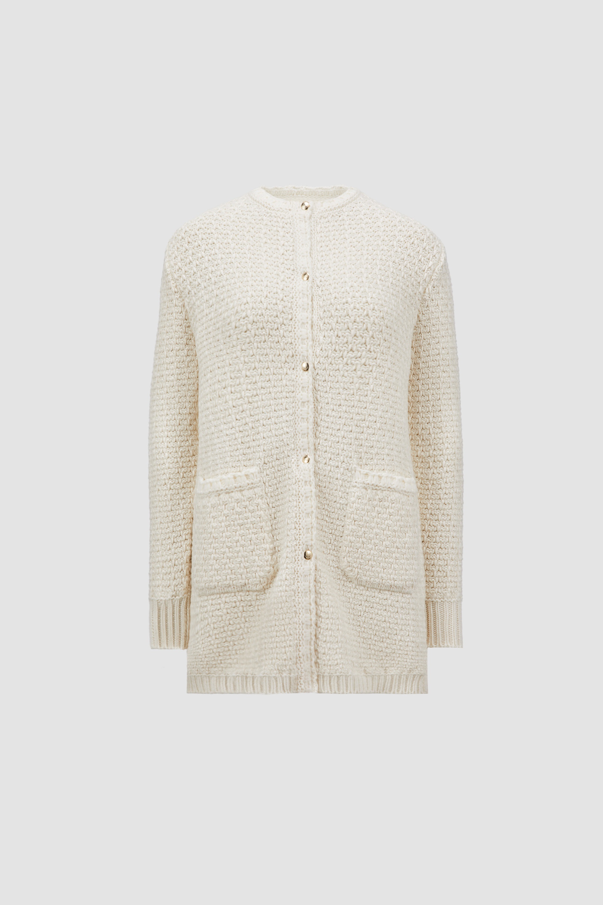 Padded Wool Long Cardigan - 1