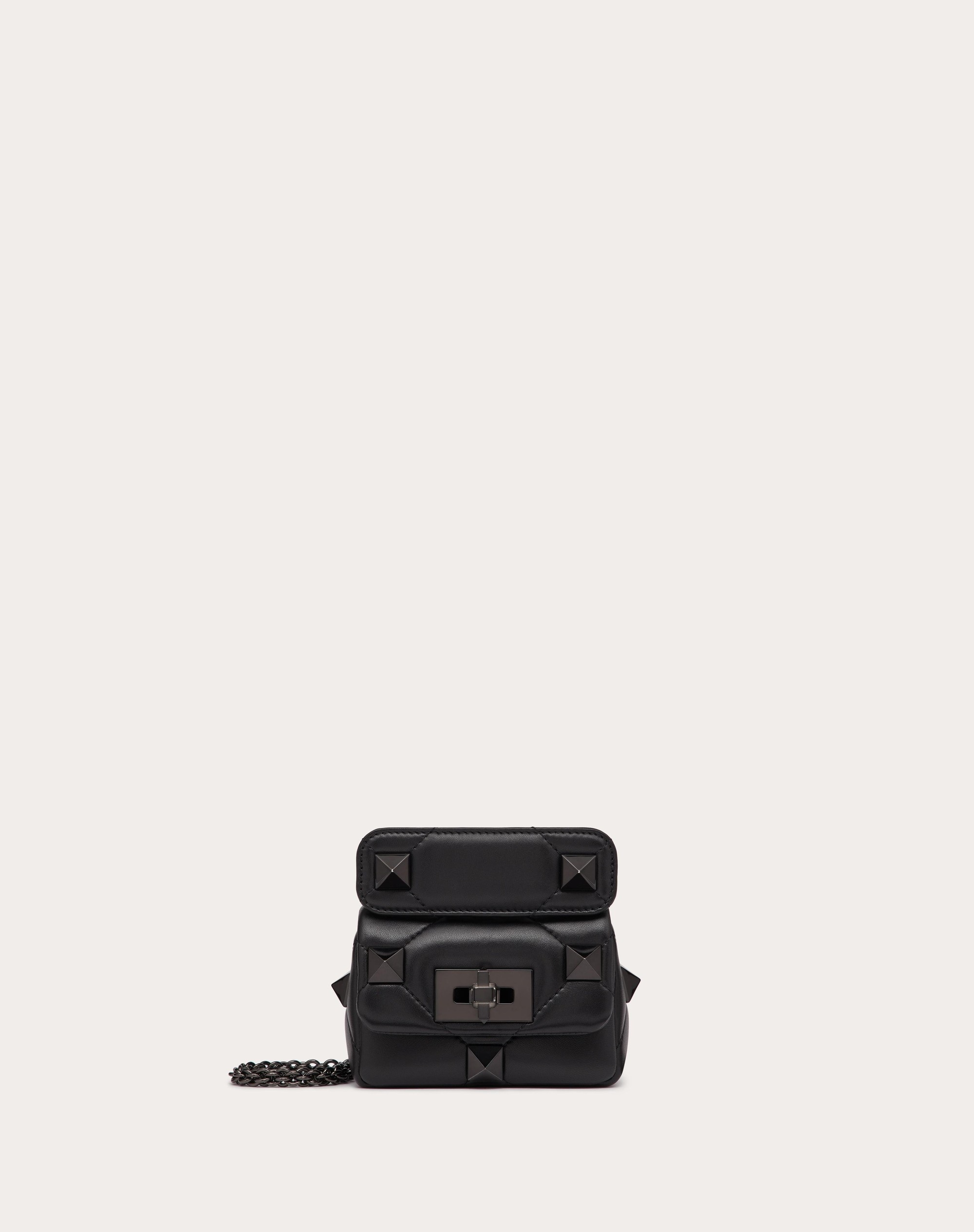MINI ROMAN STUD THE SHOULDER BAG IN NAPPA LEATHER WITH CHAIN - 1