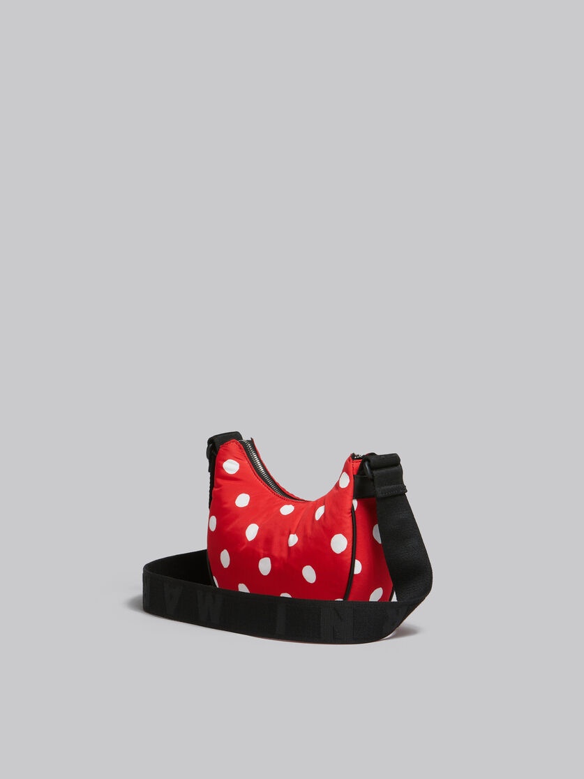 RED POLKA-DOT PUFF HOBO SMALL BAG - 3