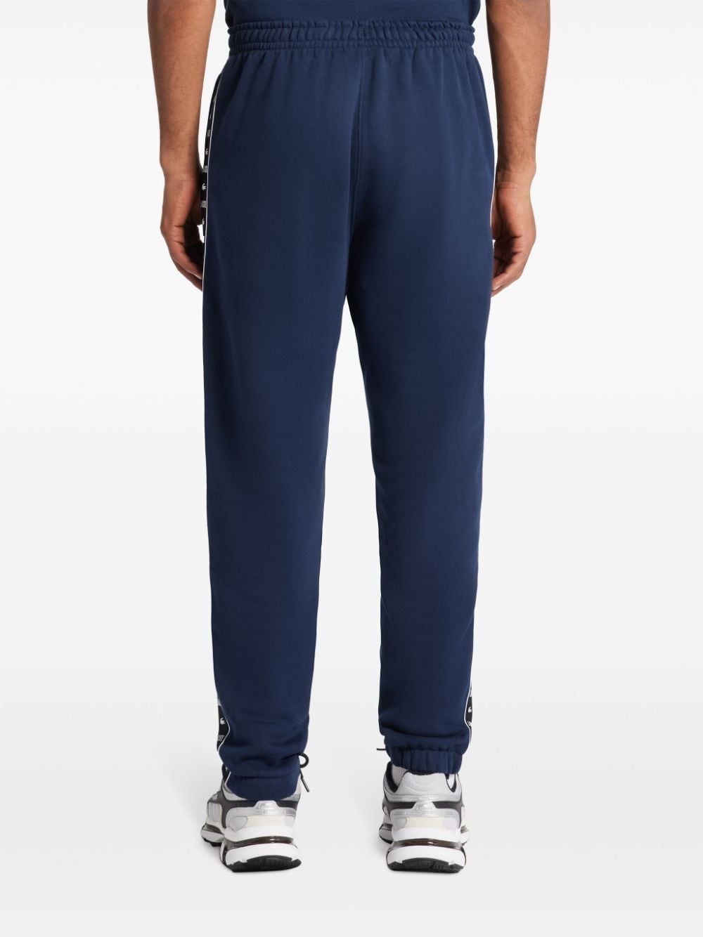 logo-tape cotton-blend track pants - 4