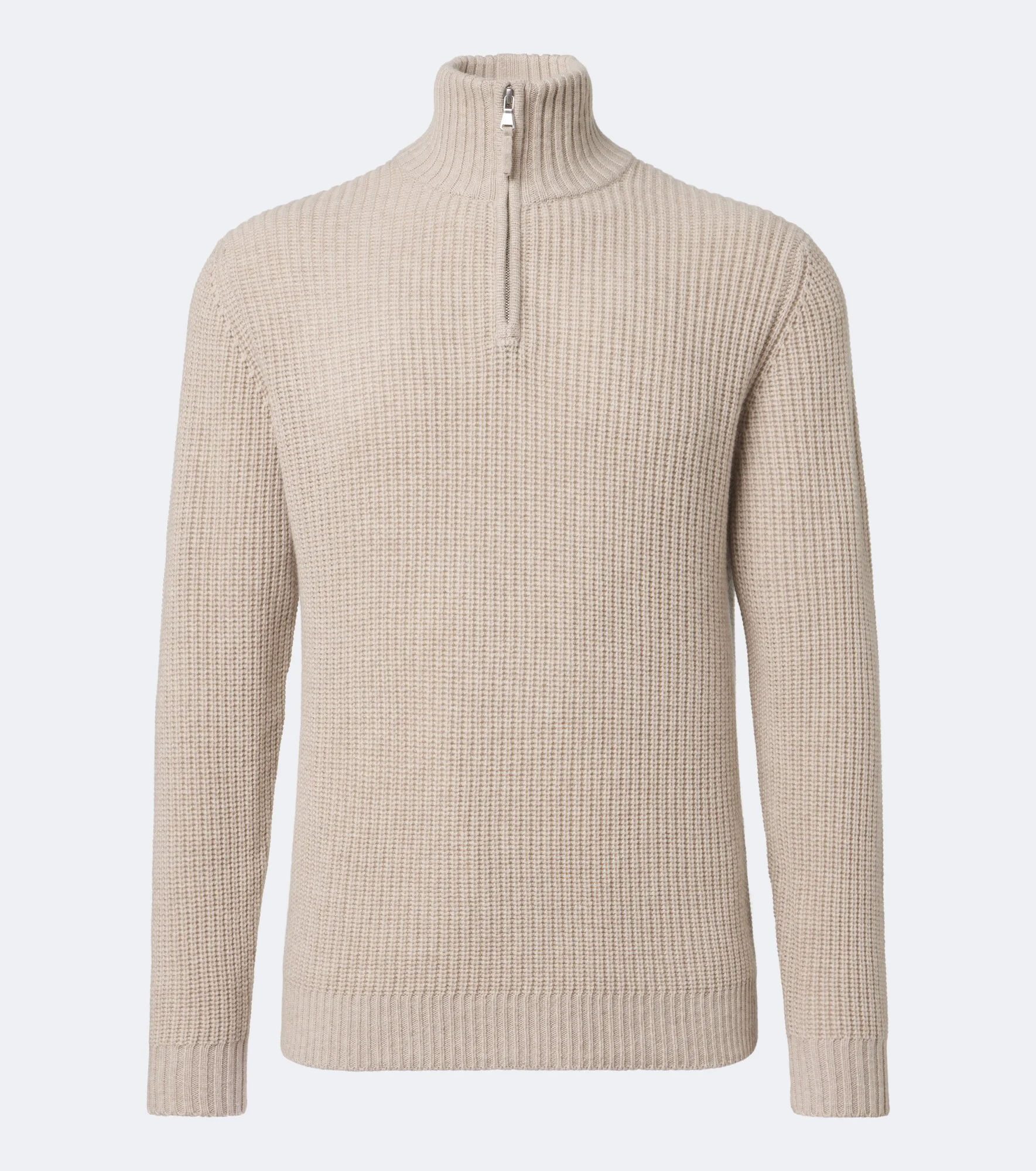 Wool and cashmere half-zip sweater - 1