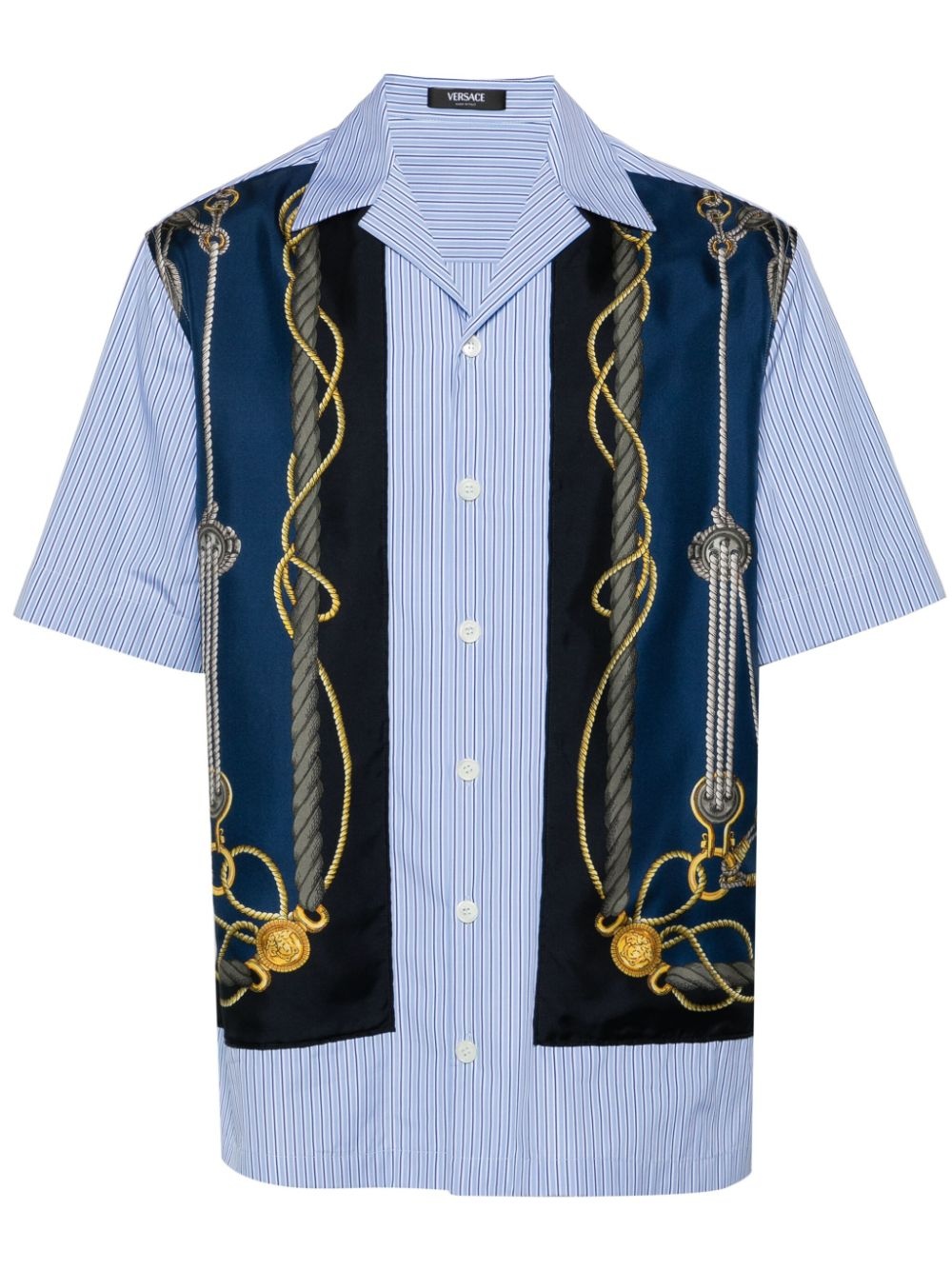 Nautical-print striped shirt - 1