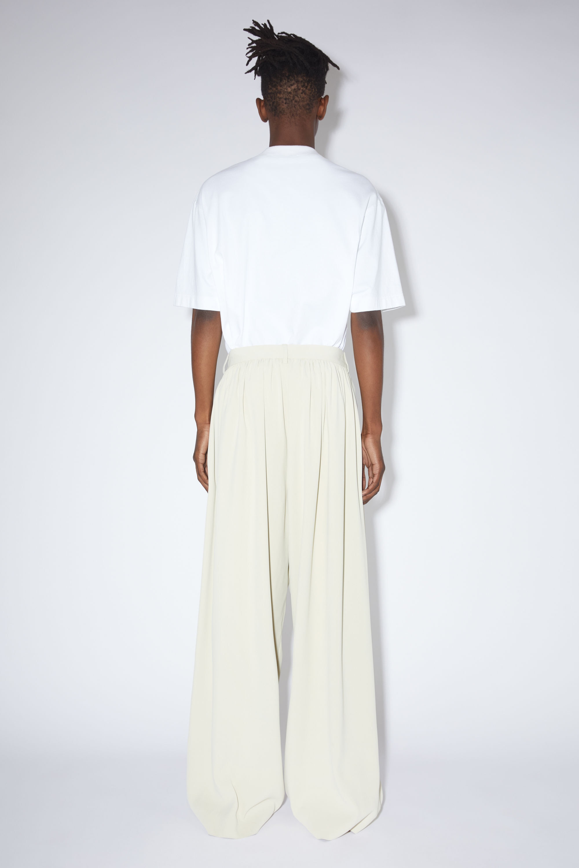 Gathered trousers - Milk white - 3