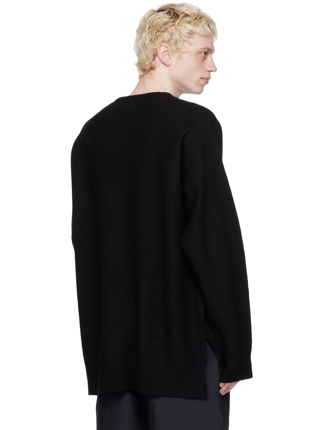 Black Brushed Sweater - 3